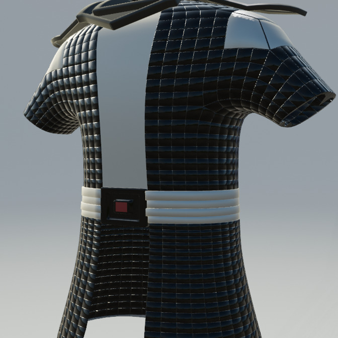 Sci-Fi Warrior Chest Armor with Helmet 3D model_3
