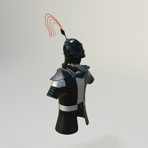 Sci-Fi Warrior Chest Armor with Helmet 3D model