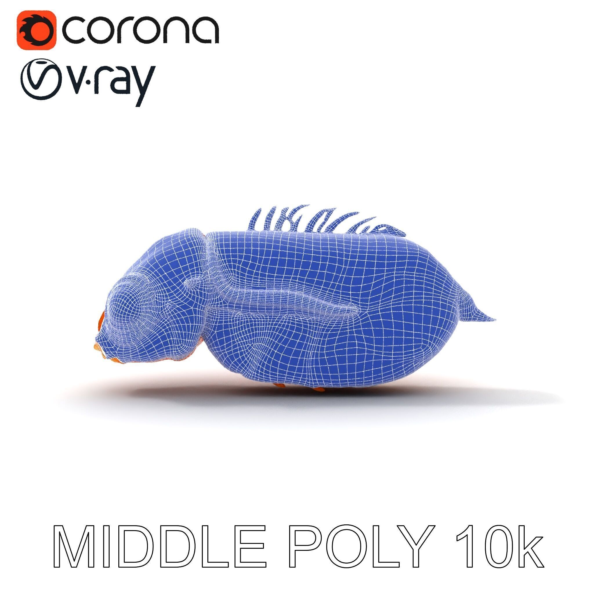 Futuristic Aquatic Creature Model Pack Low-poly 3D model_32