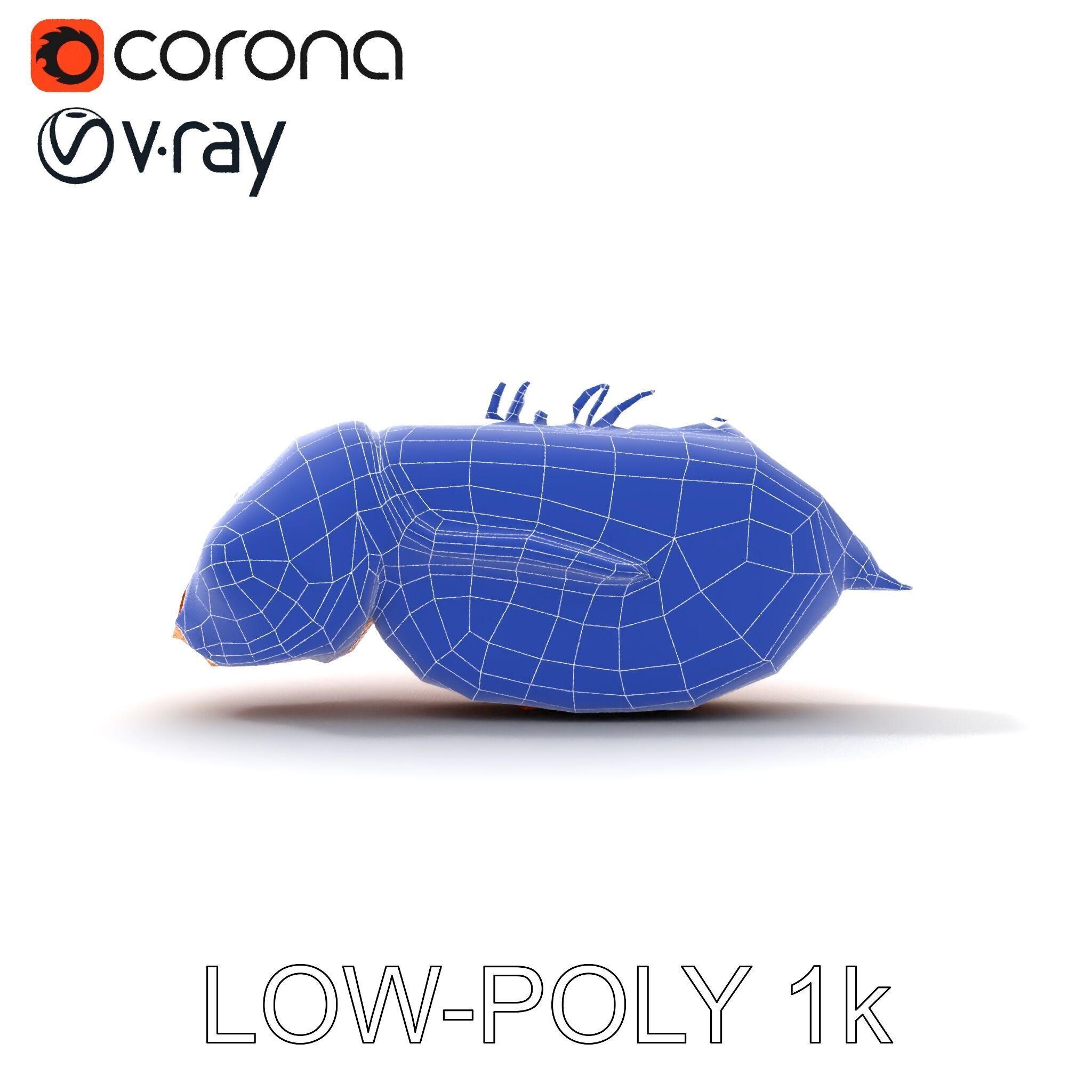 Futuristic Aquatic Creature Model Pack Low-poly 3D model_14