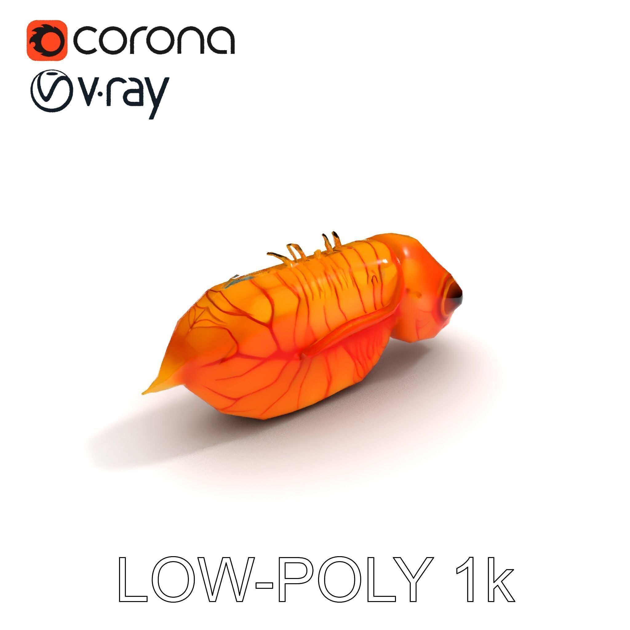 Futuristic Aquatic Creature Model Pack Low-poly 3D model_33