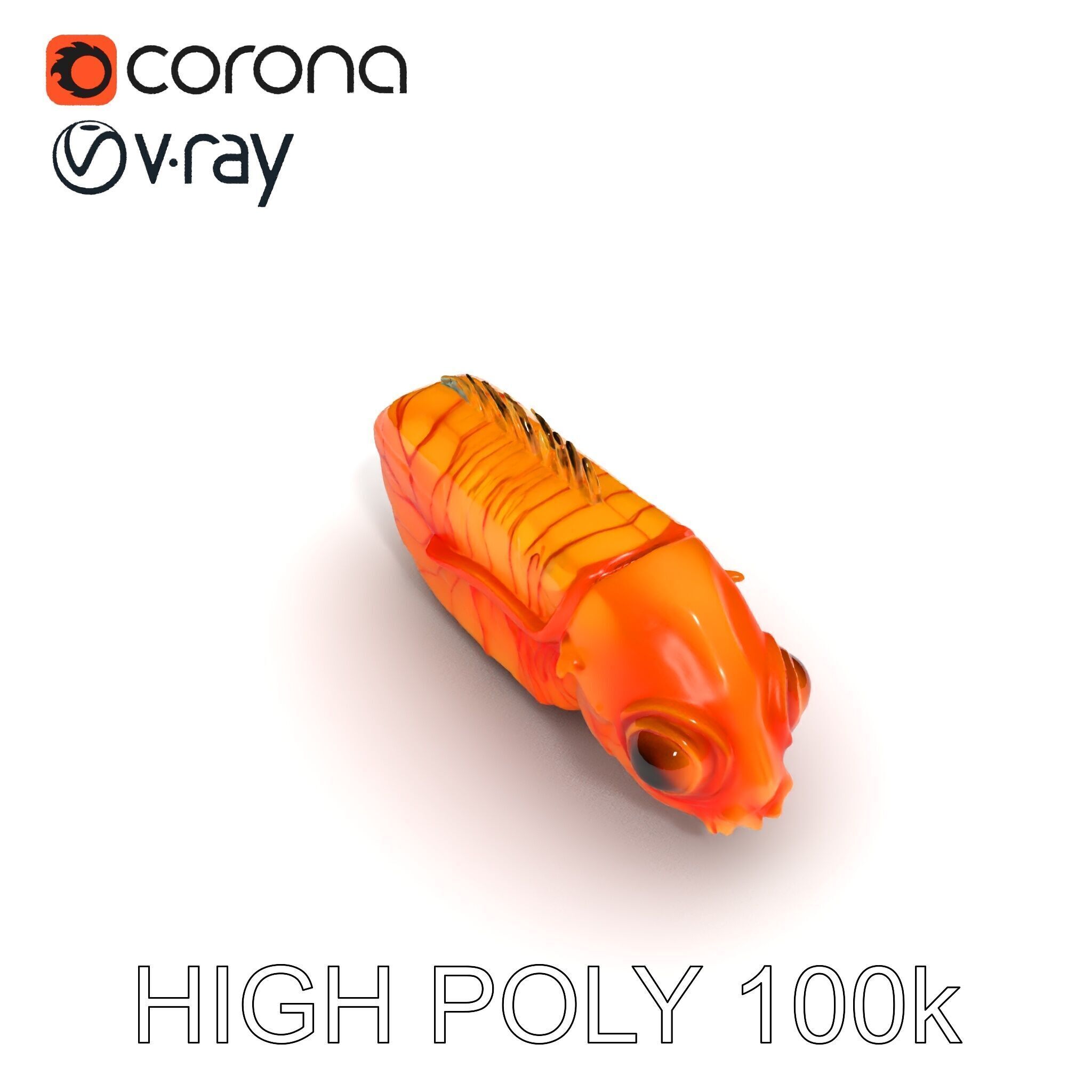 Futuristic Aquatic Creature Model Pack Low-poly 3D model_28