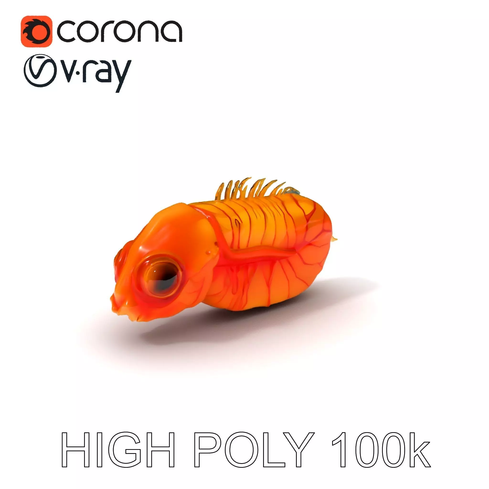 Futuristic Aquatic Creature Model Pack Low-poly 3D model_0
