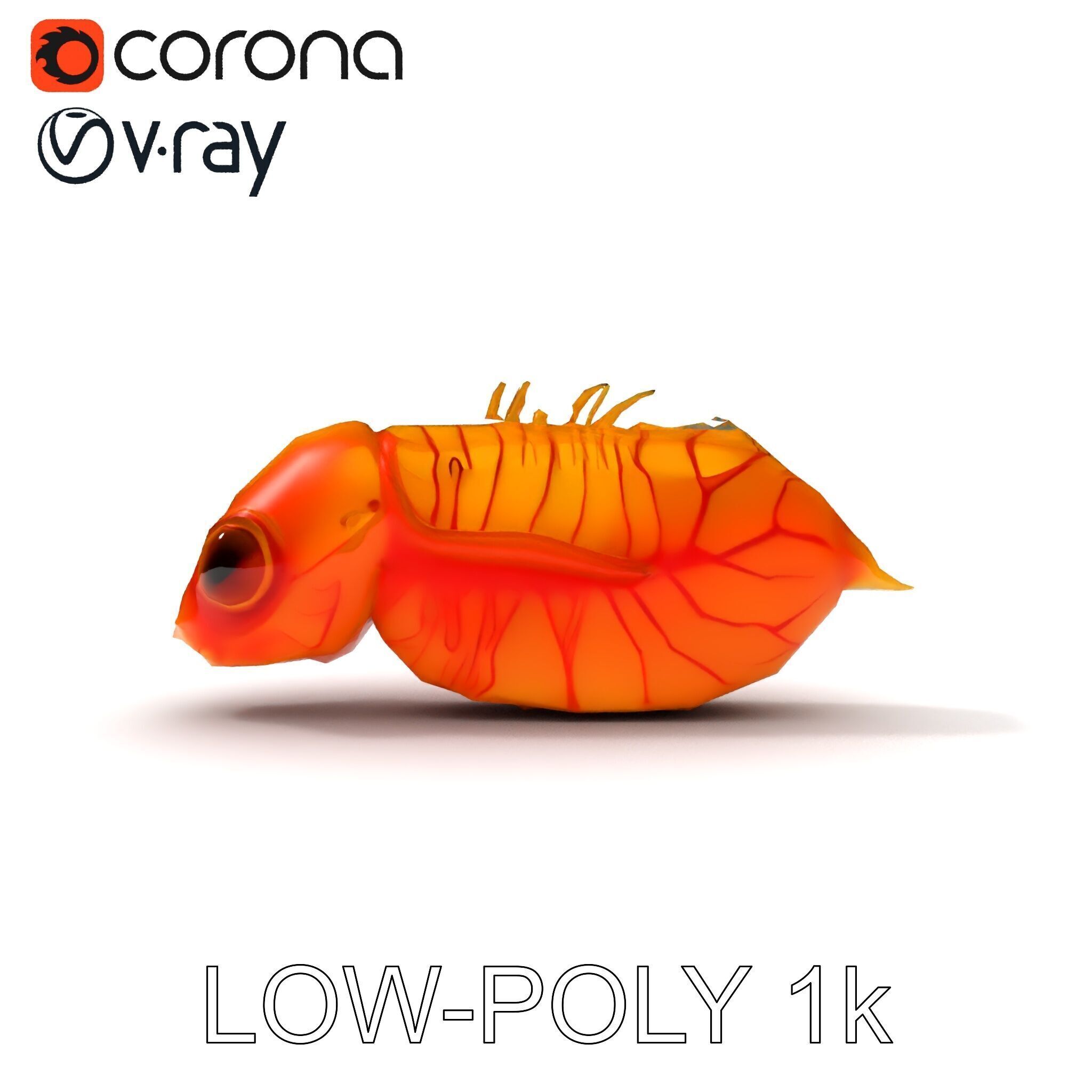 Futuristic Aquatic Creature Model Pack Low-poly 3D model_9