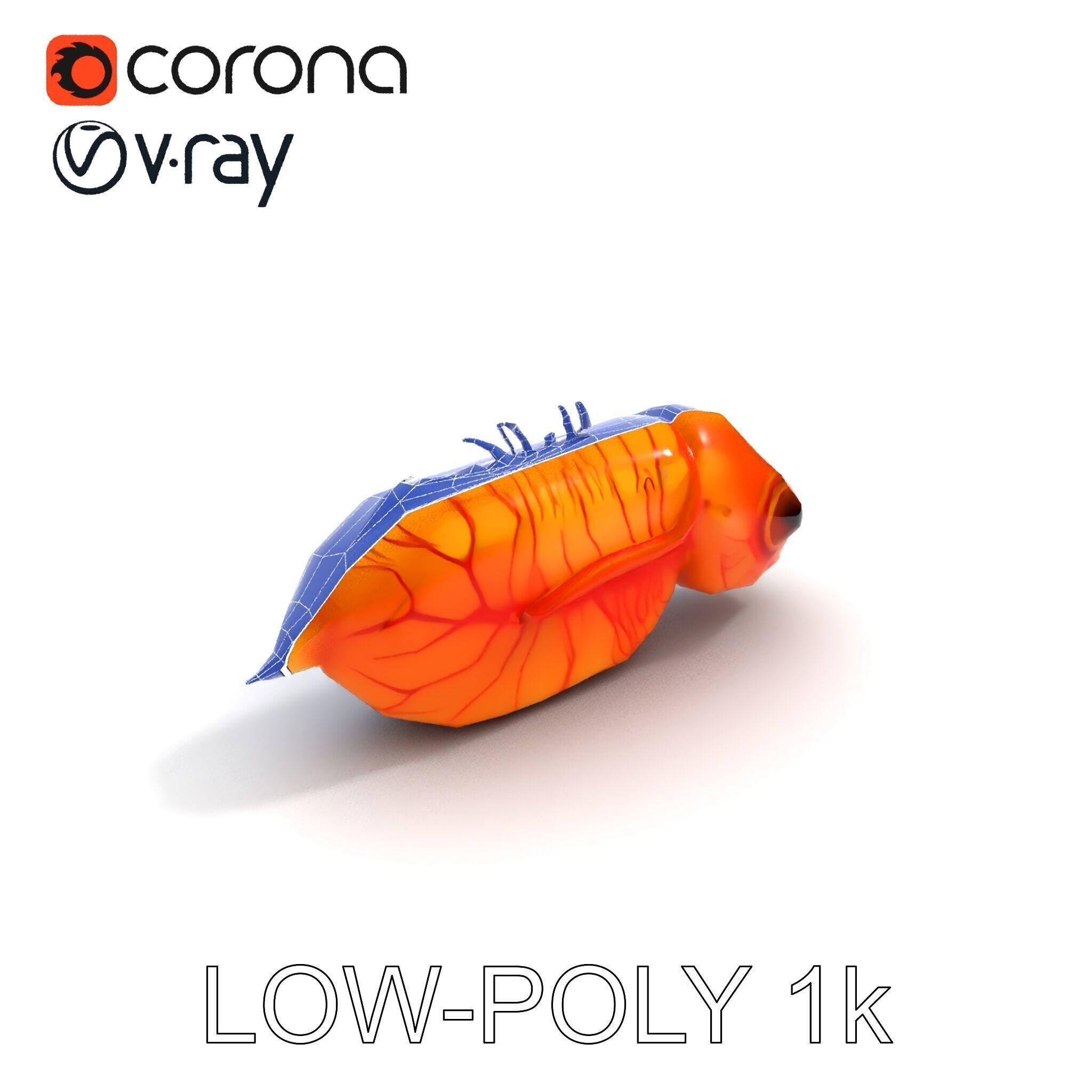 Futuristic Aquatic Creature Model Pack Low-poly 3D model_17