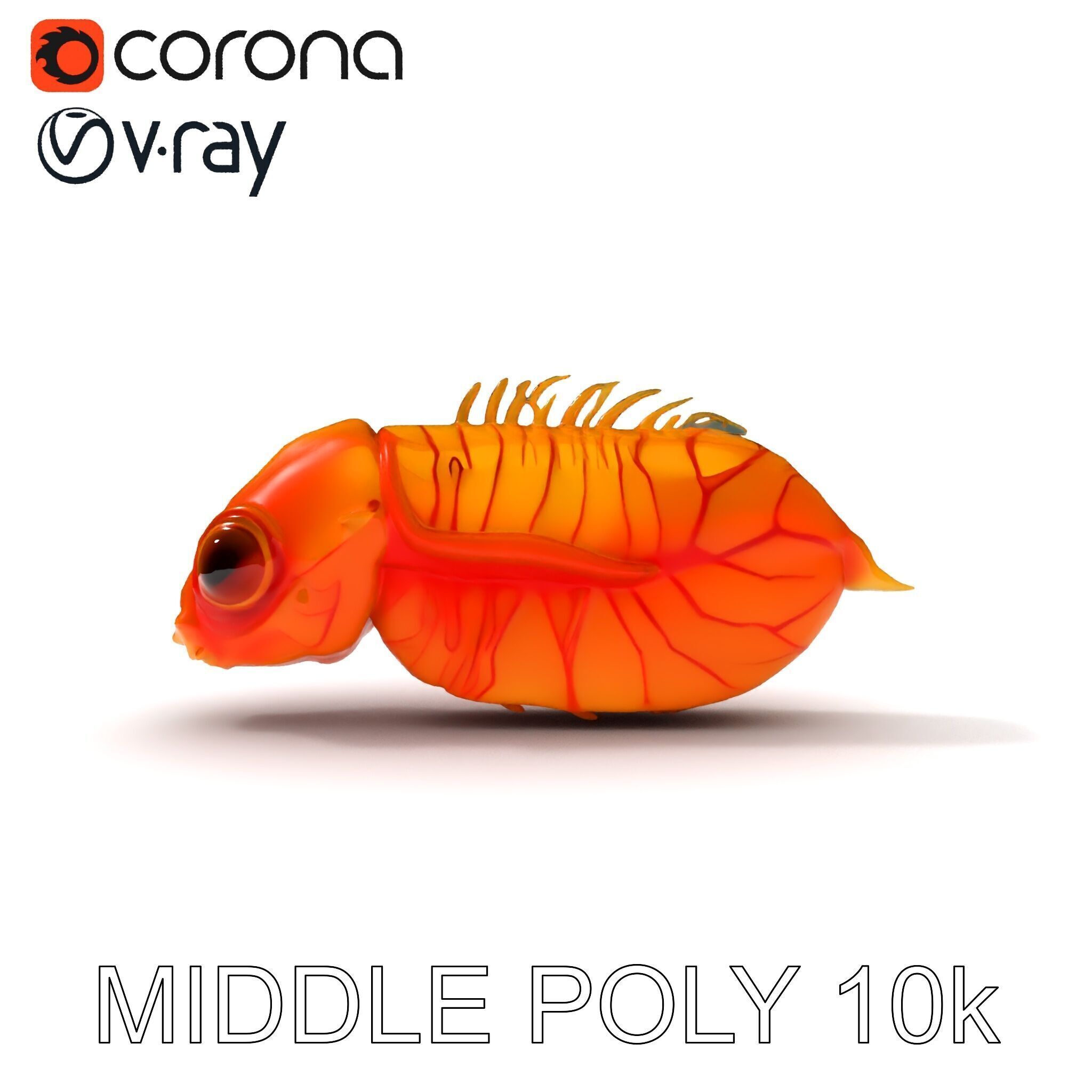 Futuristic Aquatic Creature Model Pack Low-poly 3D model_6