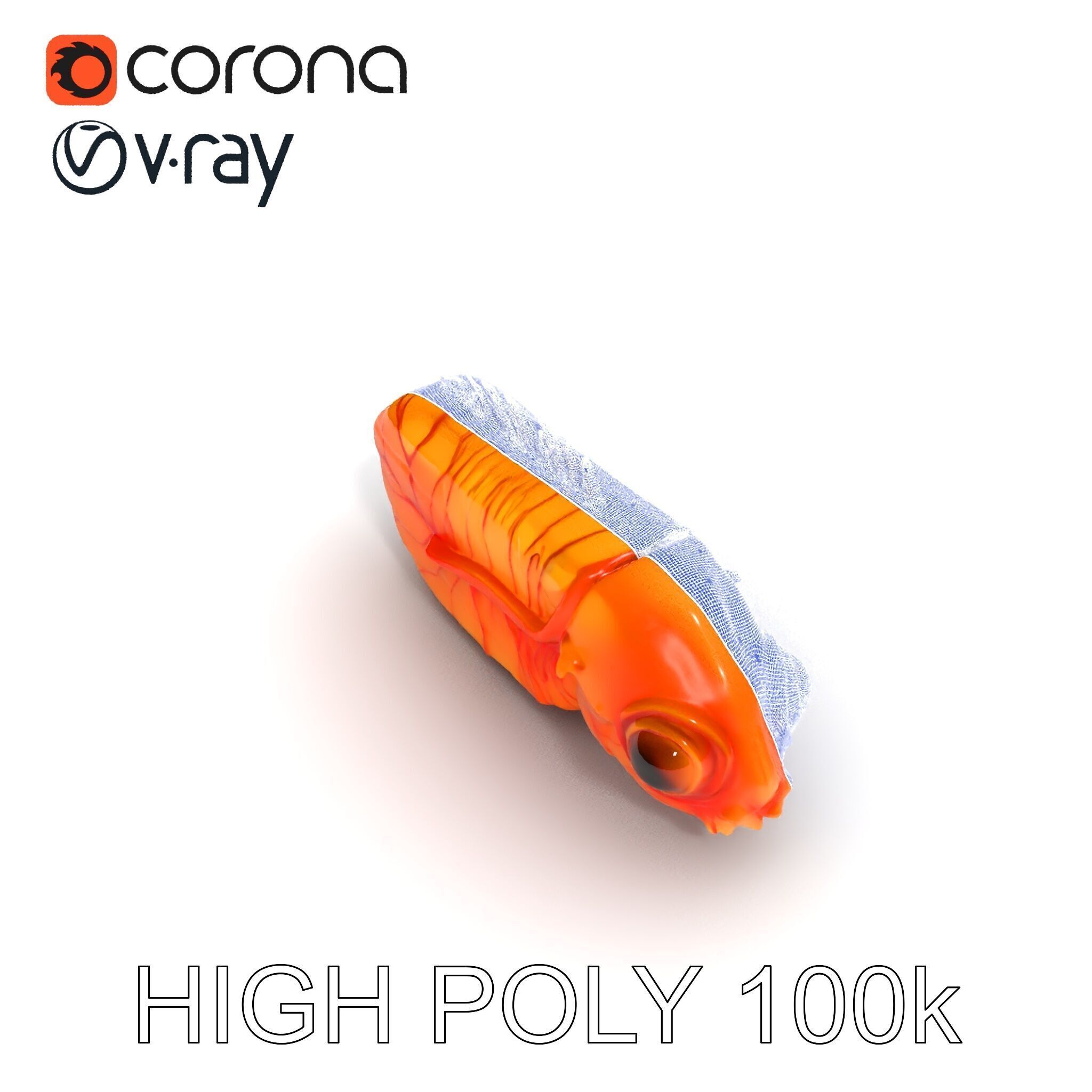 Futuristic Aquatic Creature Model Pack Low-poly 3D model_20