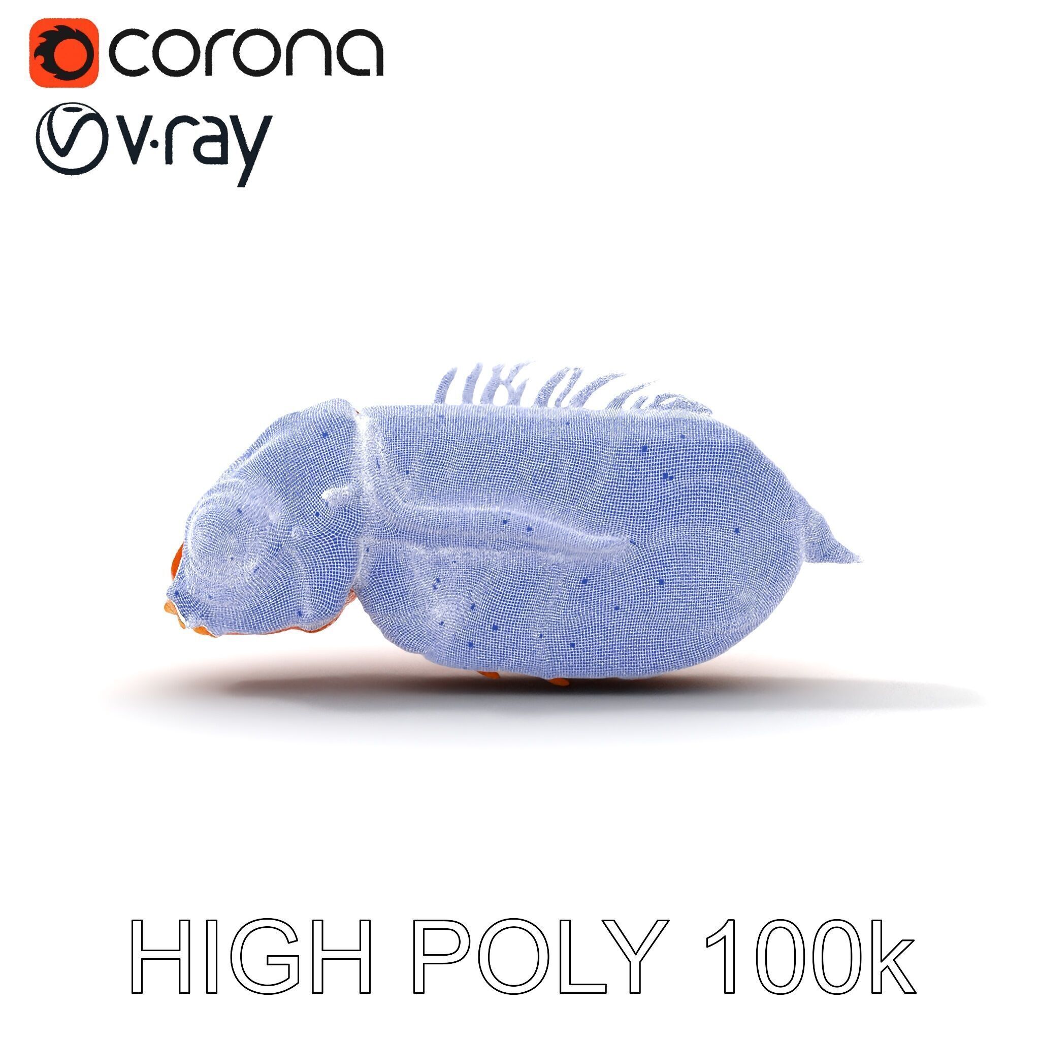 Futuristic Aquatic Creature Model Pack Low-poly 3D model_12