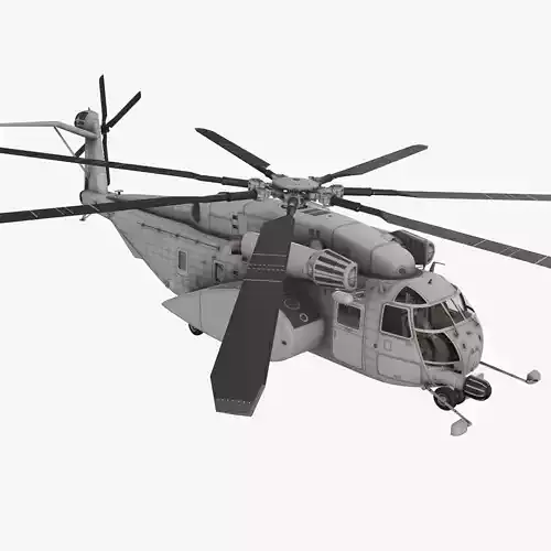 MH-53E Sea Dragon Blank Livery Basic Animation Low-poly 3D model