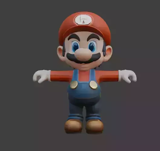 Super Mario Stylized Game-Ready 3D Character with PBR Textures