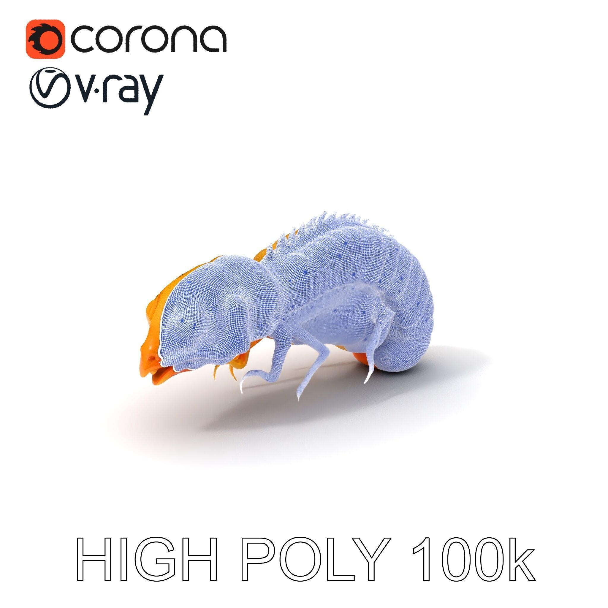 Alien Insect Creature Model Pack with Detailed Features Low-poly 3D model_3