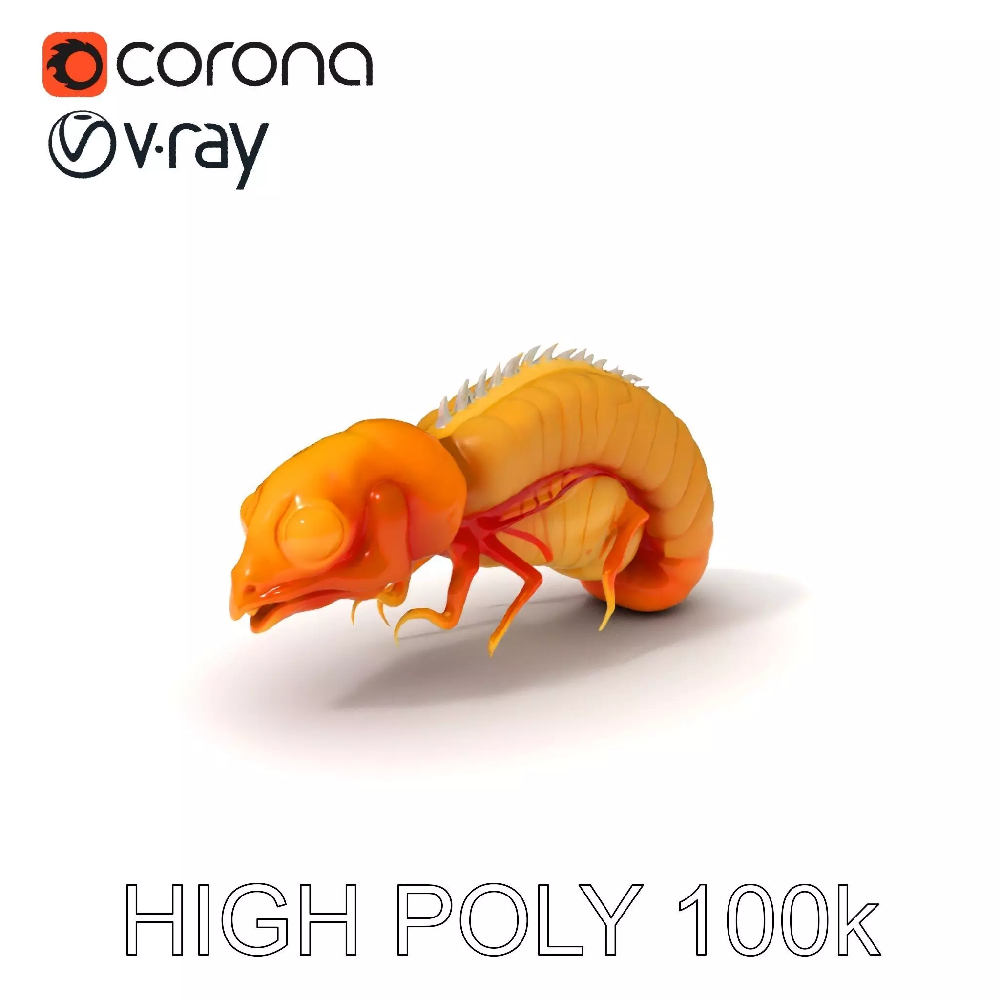 Alien Insect Creature Model Pack with Detailed Features Low-poly 3D model_0