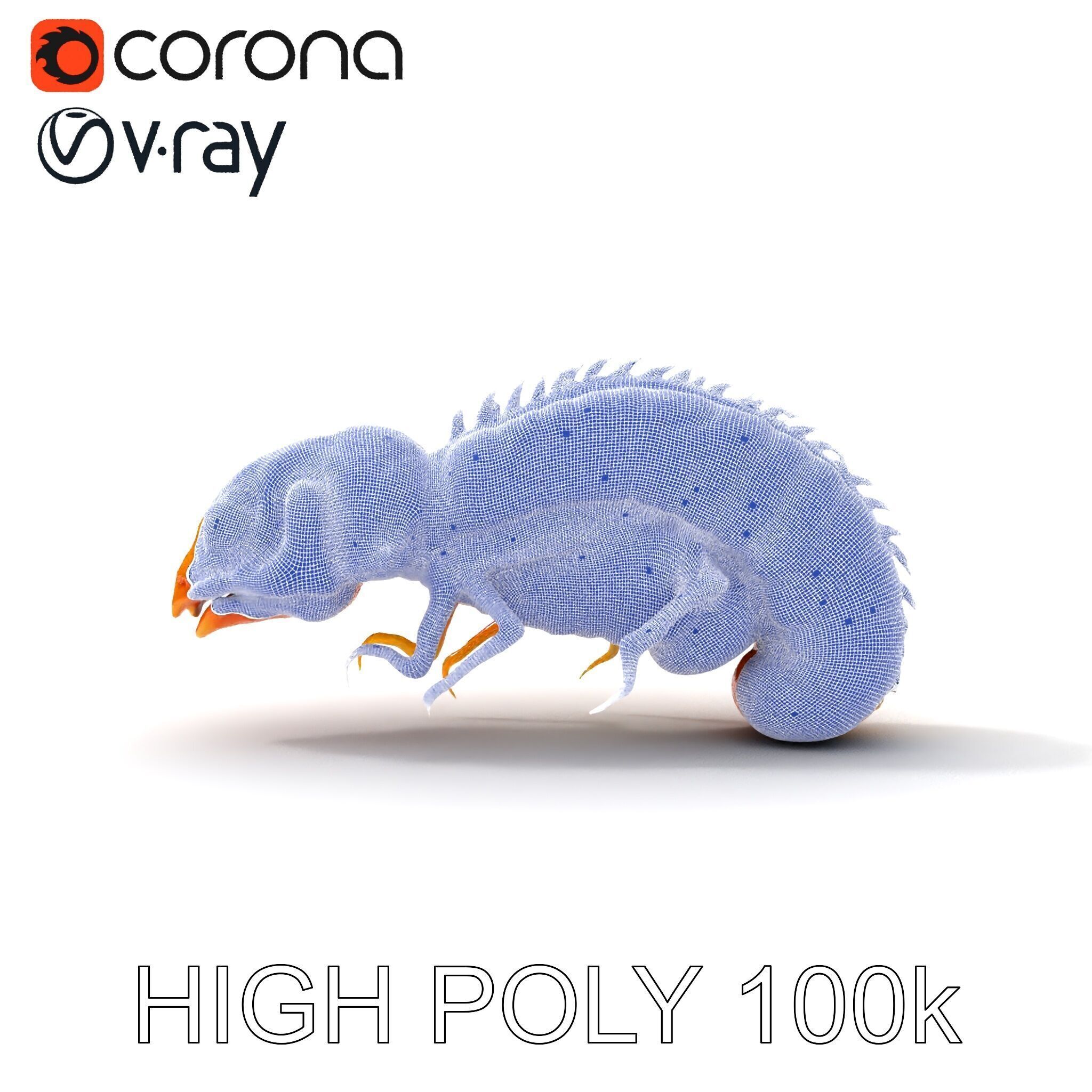 Alien Insect Creature Model Pack with Detailed Features Low-poly 3D model_20