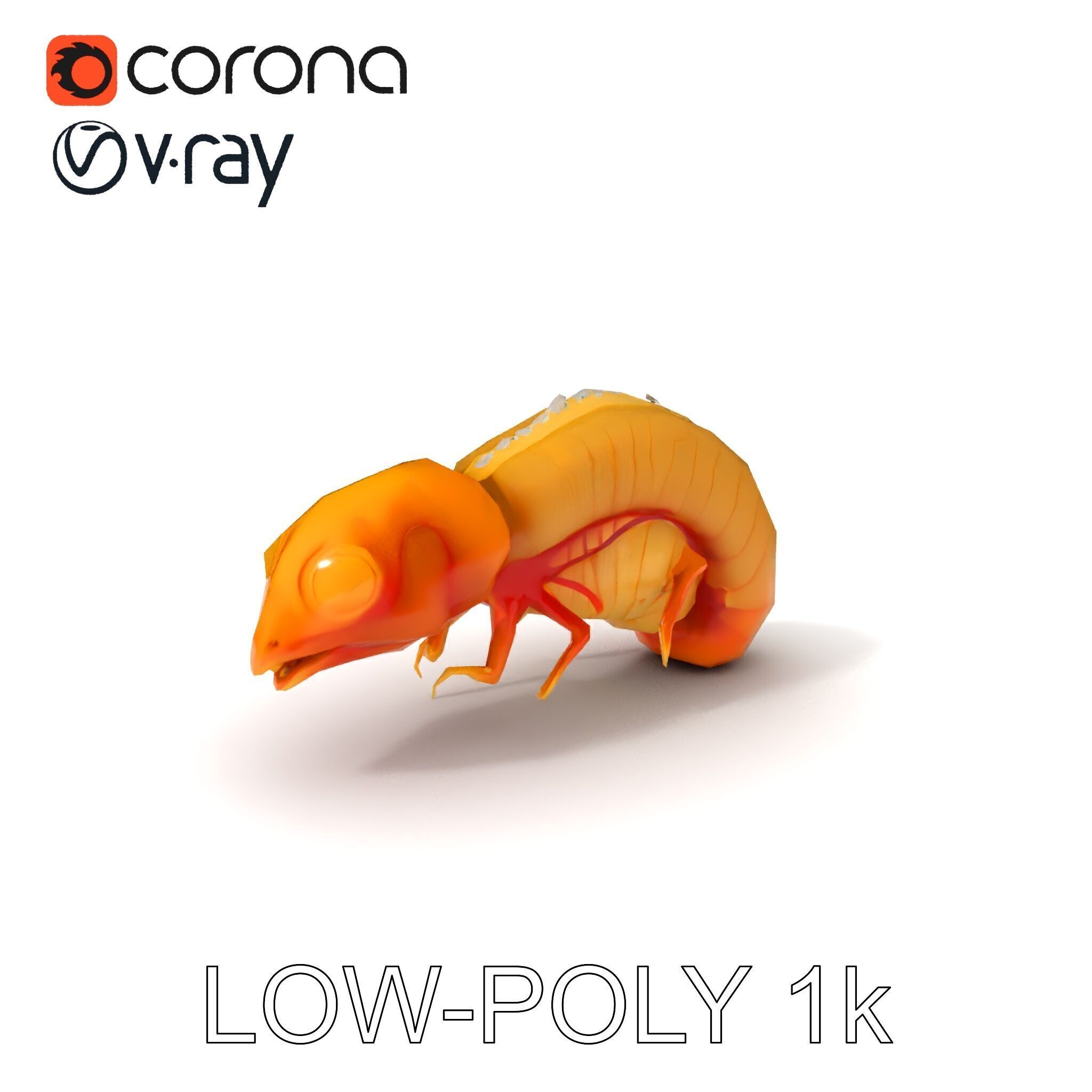 Alien Insect Creature Model Pack with Detailed Features Low-poly 3D model_27