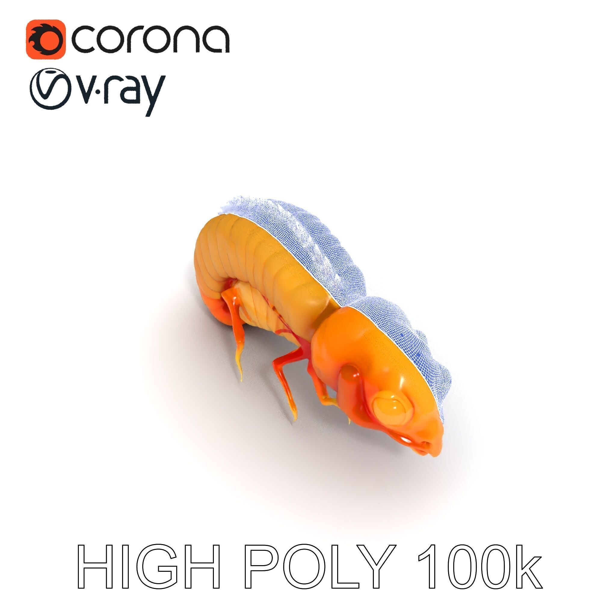 Alien Insect Creature Model Pack with Detailed Features Low-poly 3D model_28