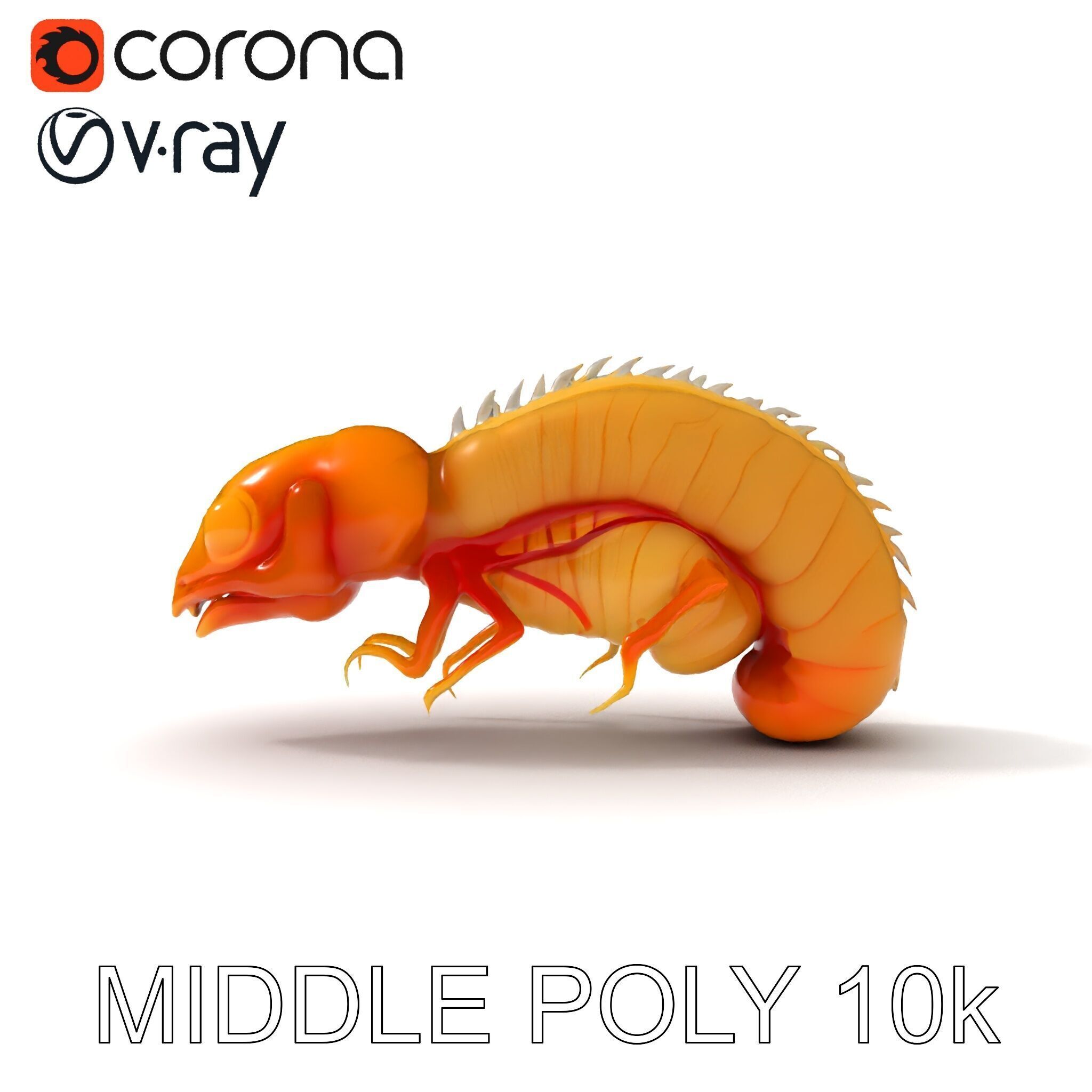 Alien Insect Creature Model Pack with Detailed Features Low-poly 3D model_6