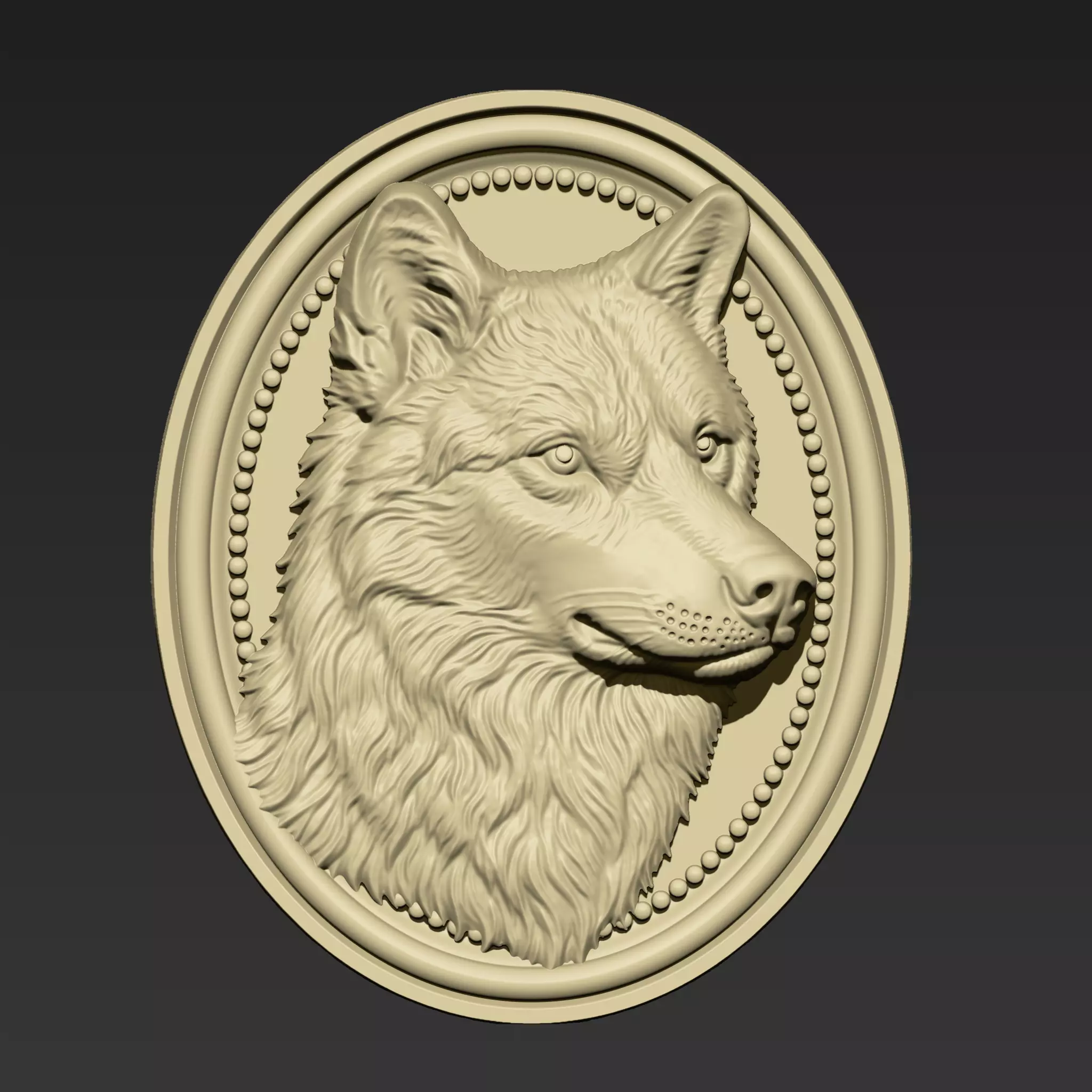 Wolf Head A96 3D print model