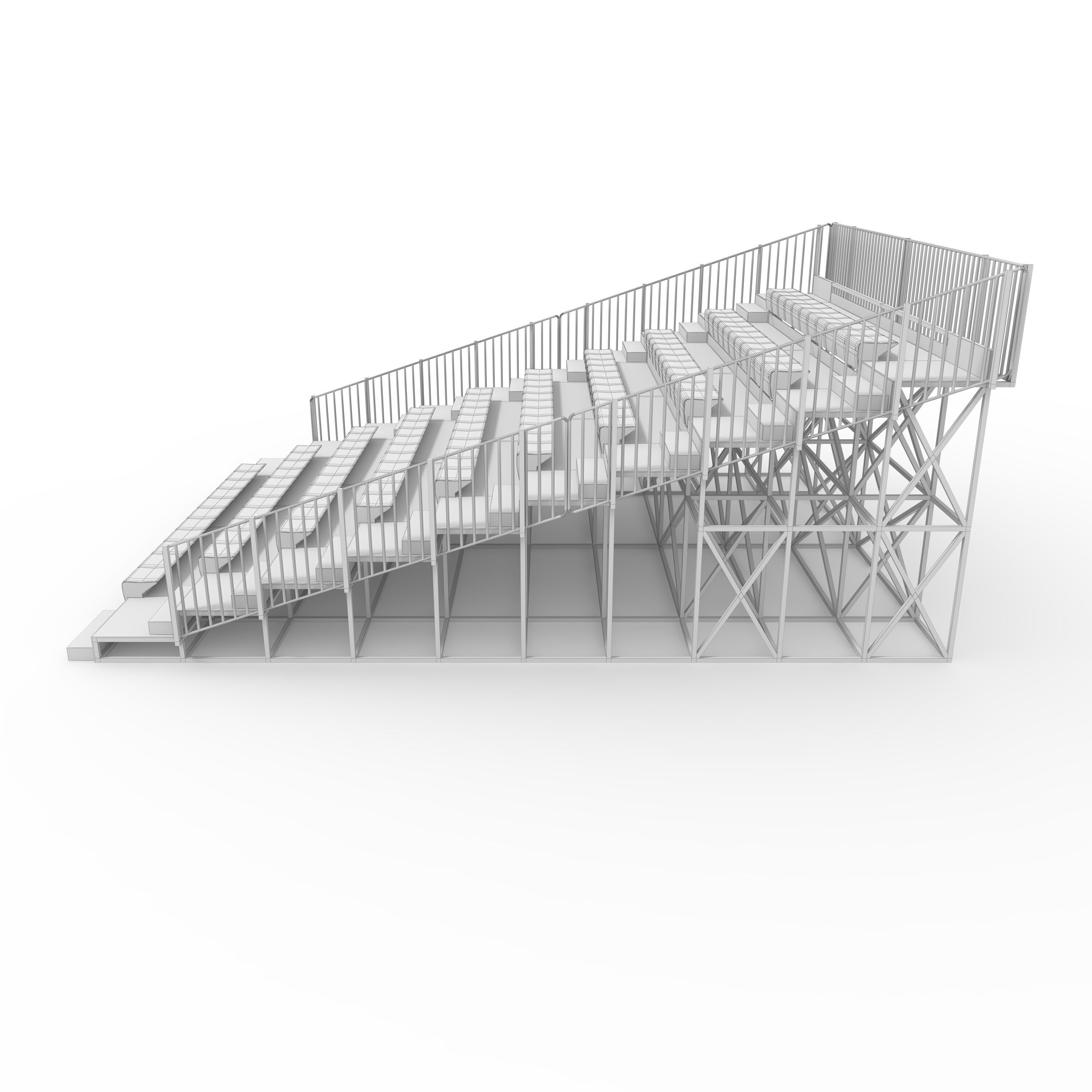 Bleachers 56 3D model_5