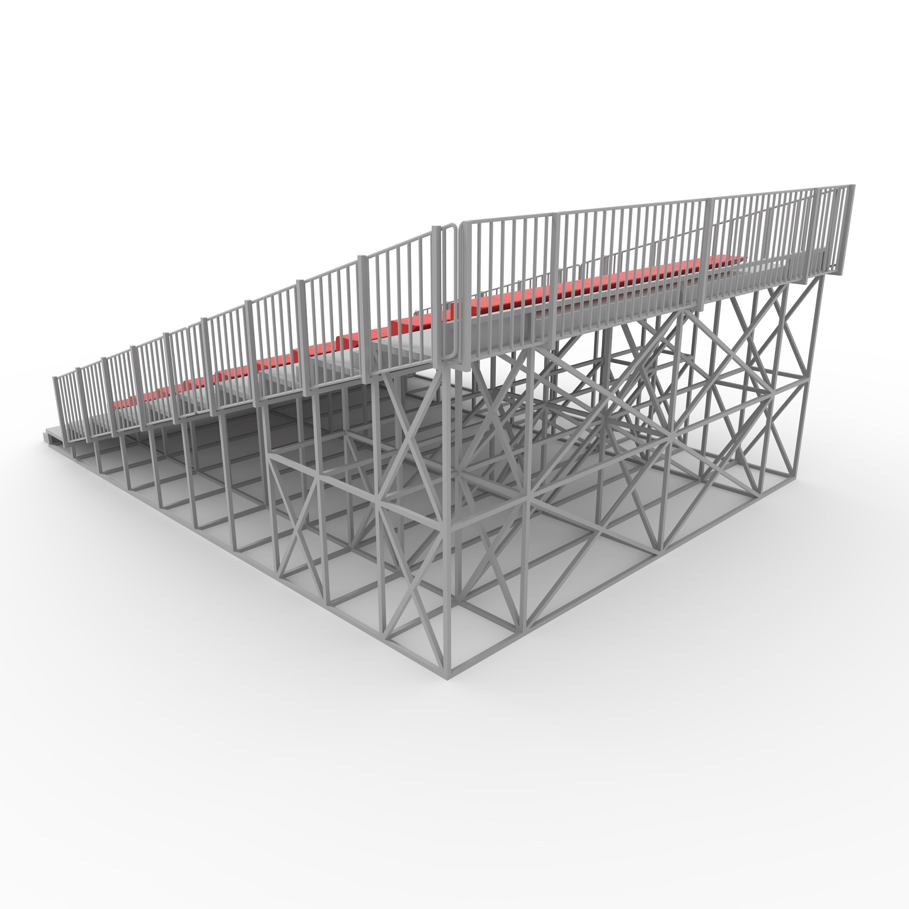 Bleachers 56 3D model_6