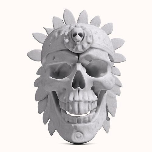 Aztec Mayan Death Skull 3D model