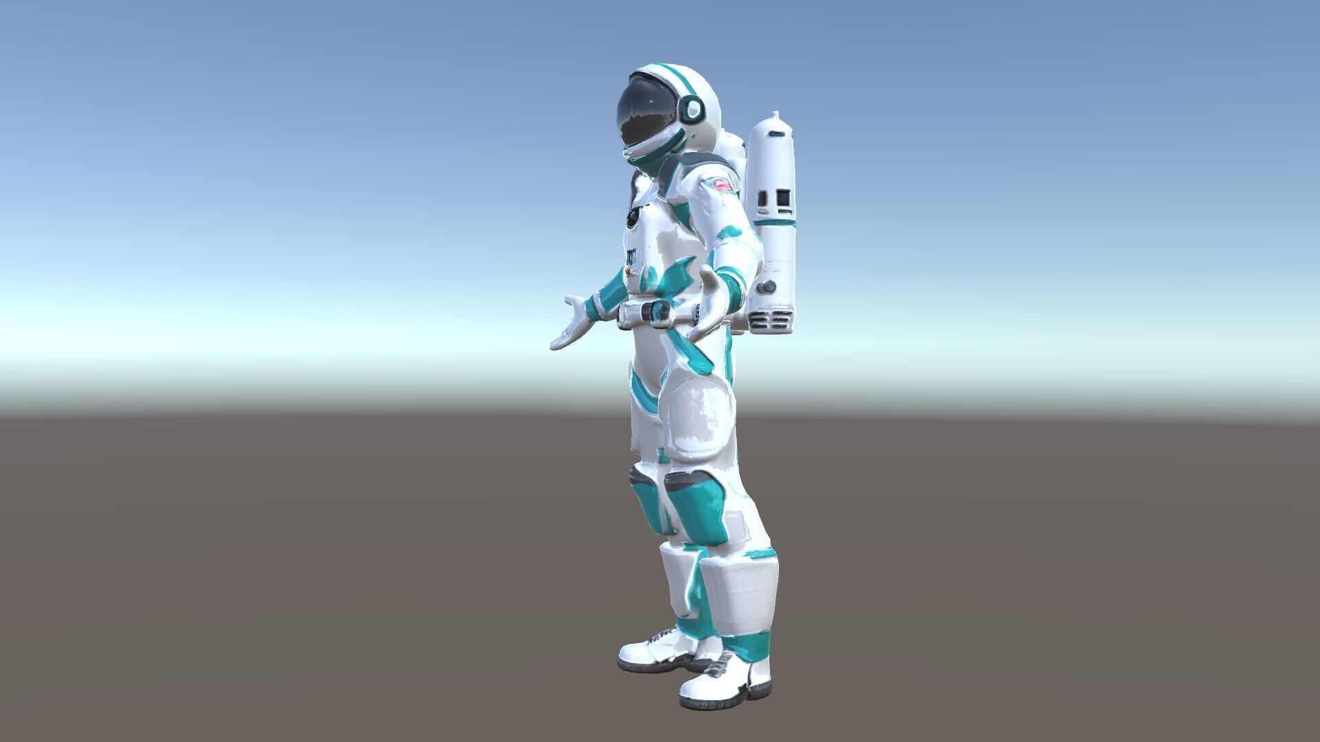 Futuristic Astronaut D Character Model with HighDetail Suit Low-poly 3D model_35