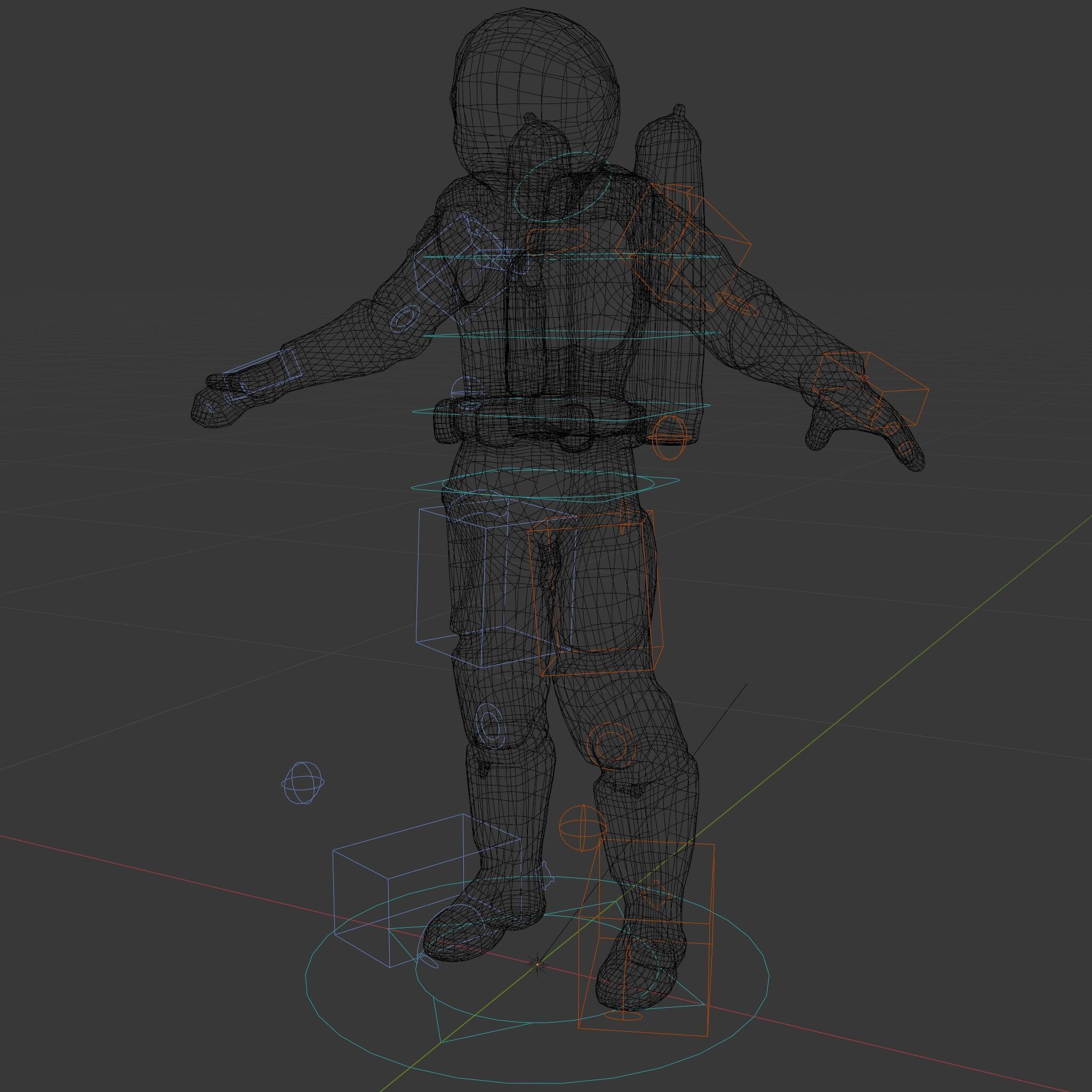 Futuristic Astronaut D Character Model with HighDetail Suit Low-poly 3D model_37
