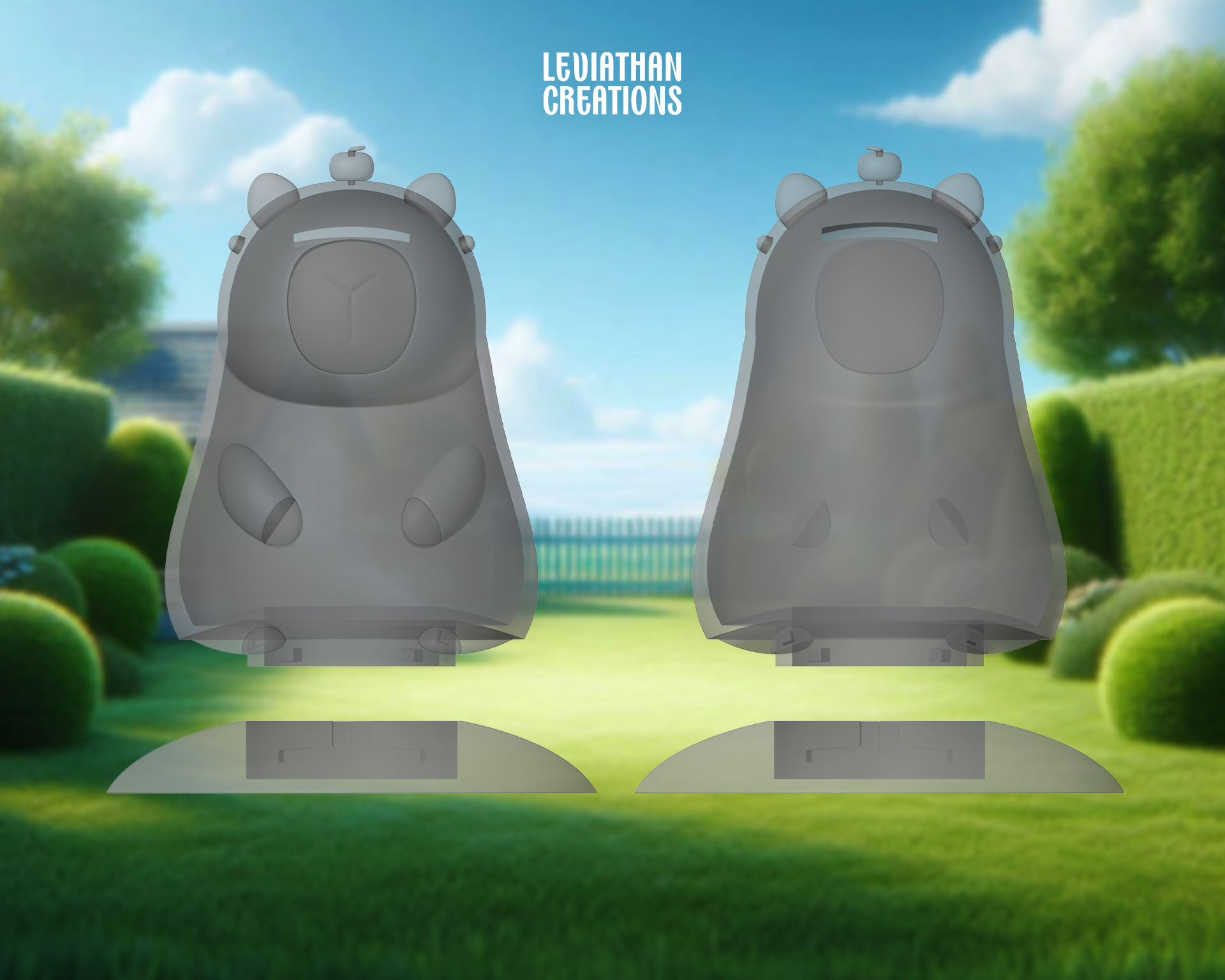 Capybara Coin bank 3D print model_6