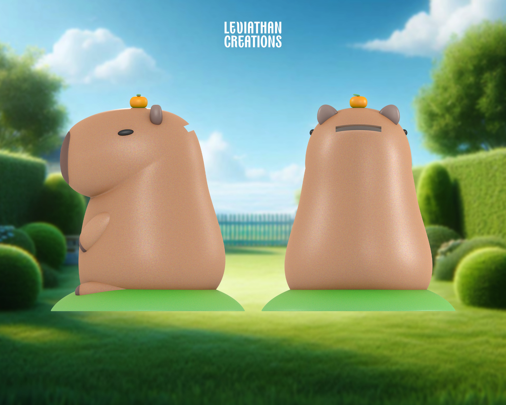 Capybara Coin bank 3D print model_5