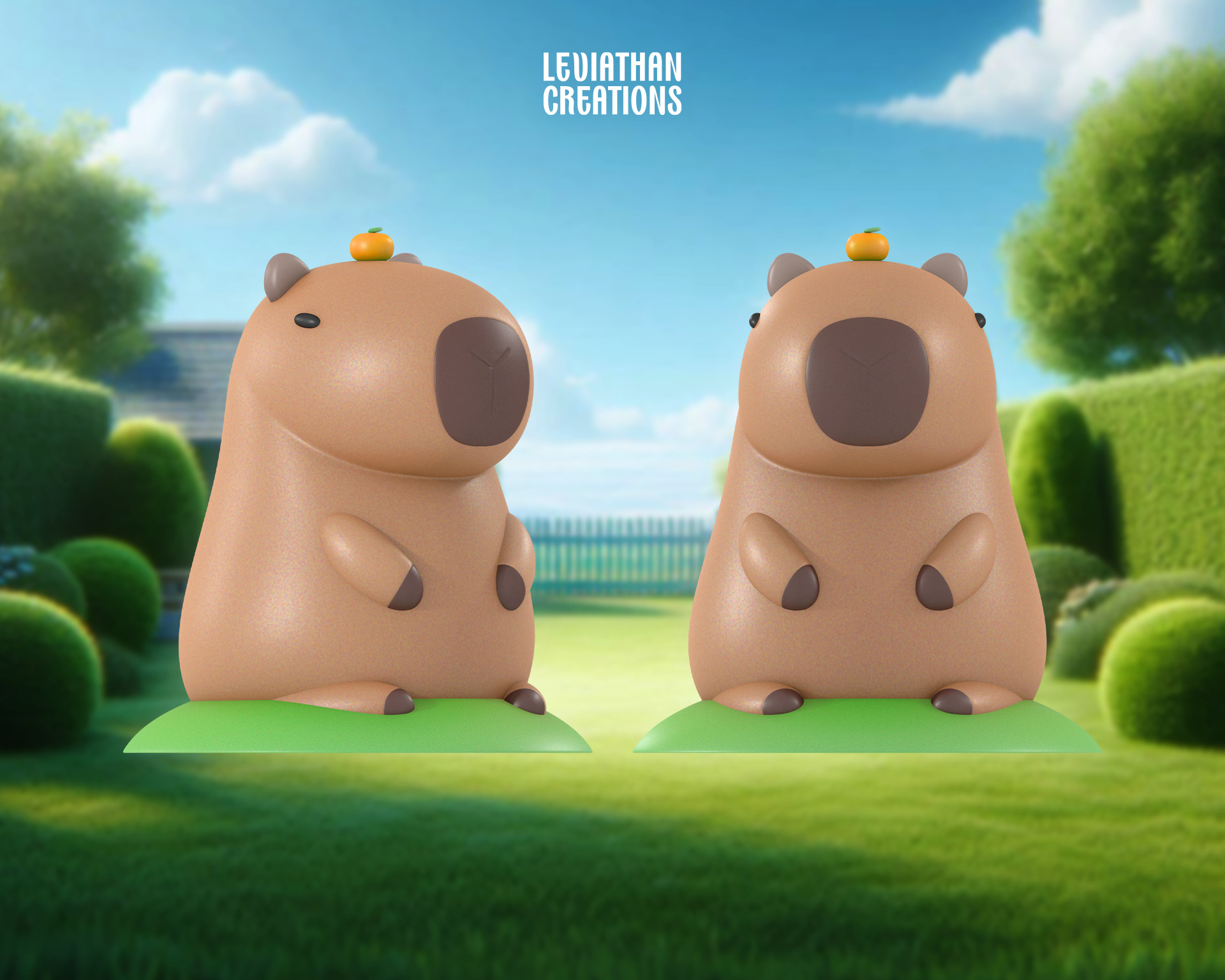 Capybara Coin bank 3D print model_4