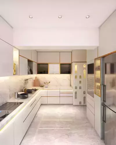 white kitchen  3D model