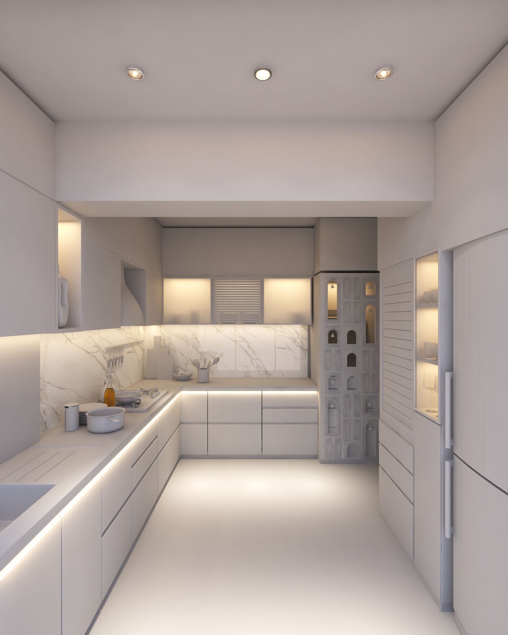 white kitchen  3D model_1