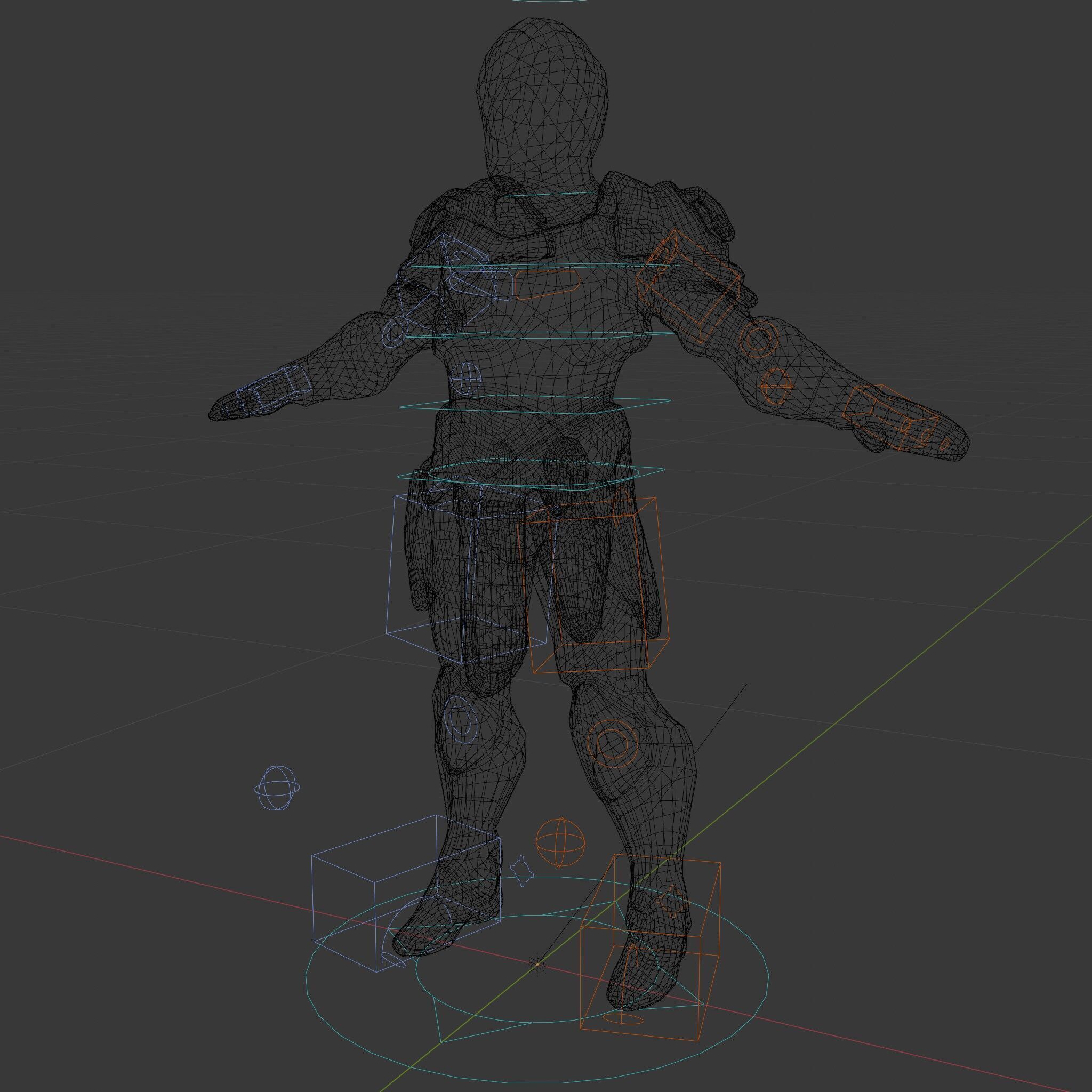 Futuristic Armored Warrior  HighTech Exosuit Character Model Low-poly 3D model_37