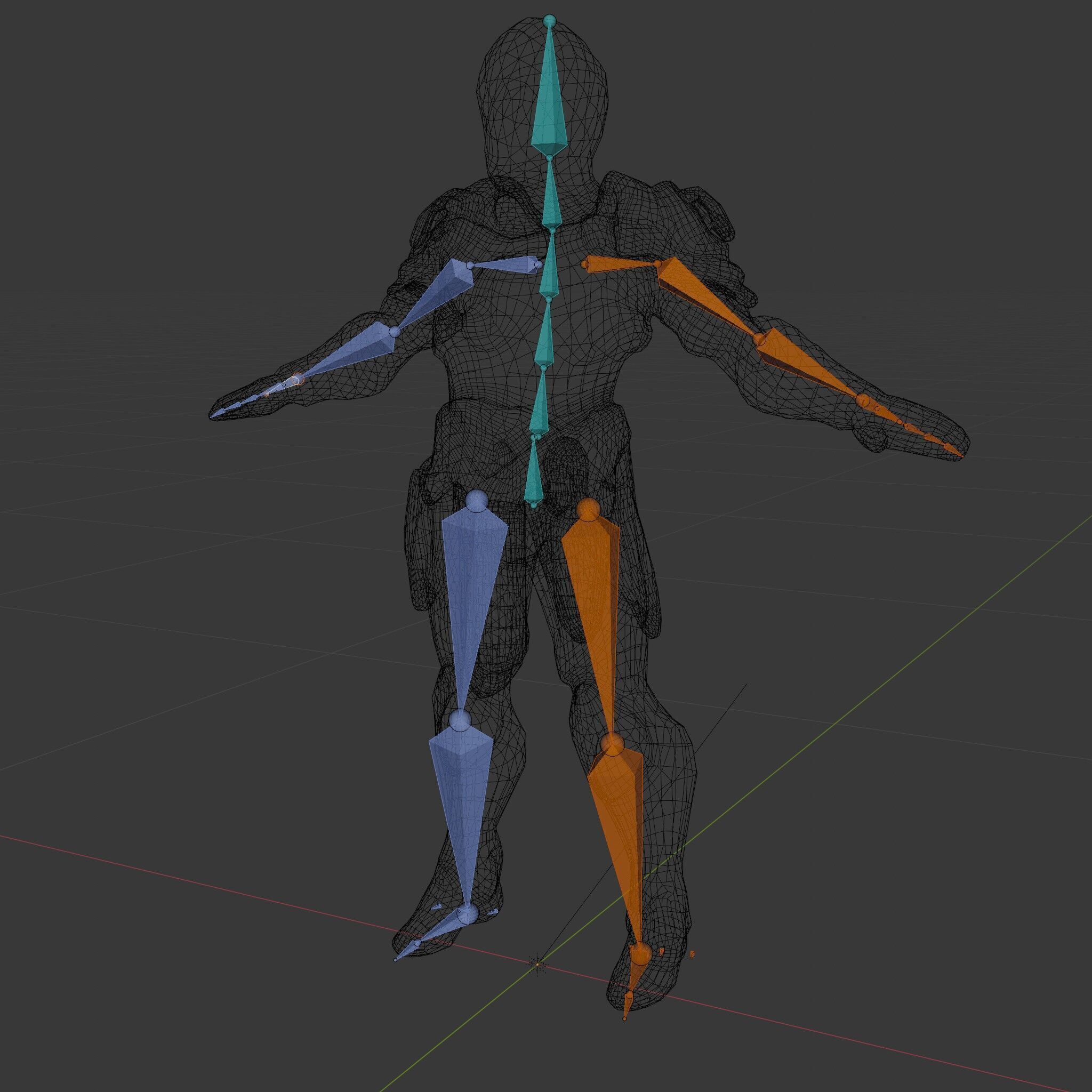 Futuristic Armored Warrior  HighTech Exosuit Character Model Low-poly 3D model_28