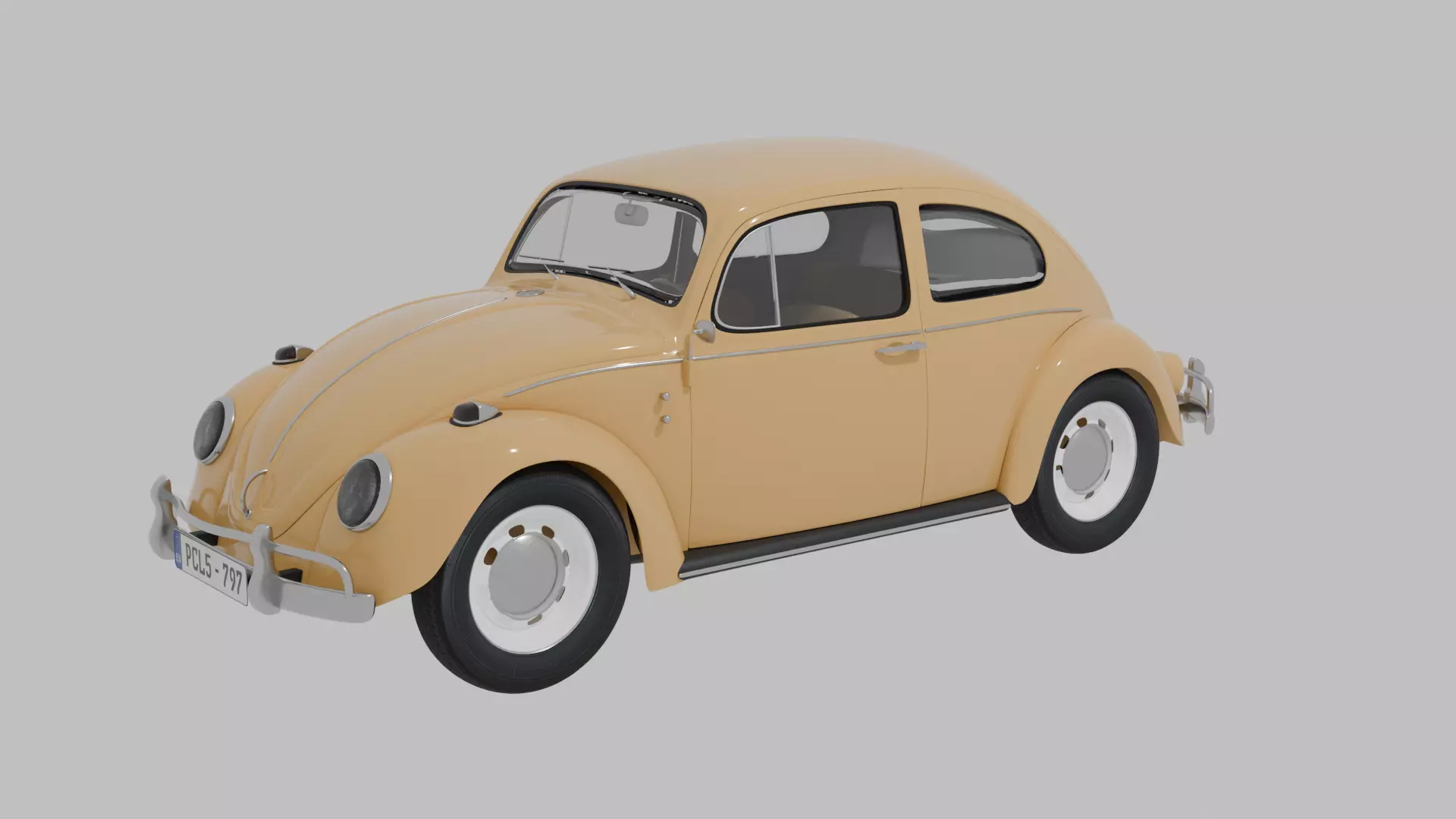 1950 classic car 3d model 3D model_0