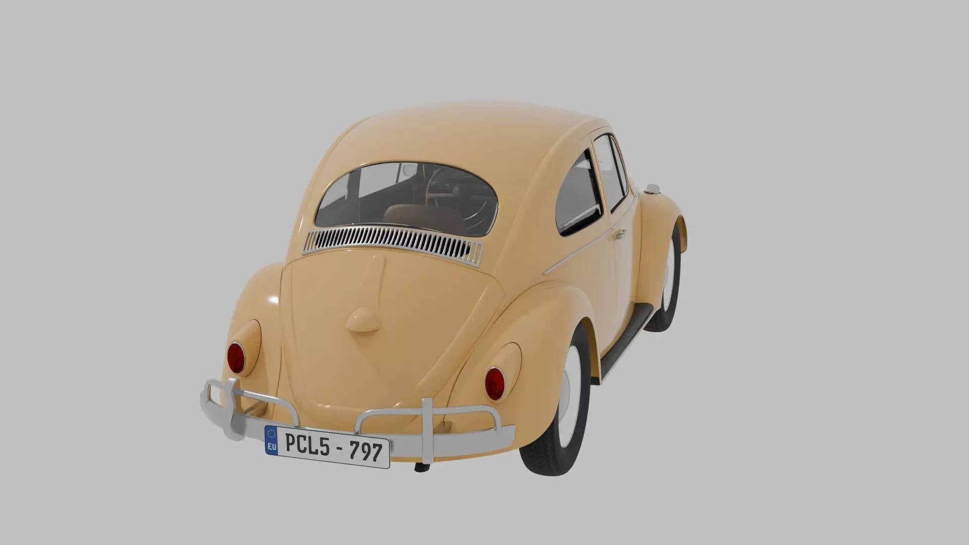 1950 classic car 3d model 3D model_3