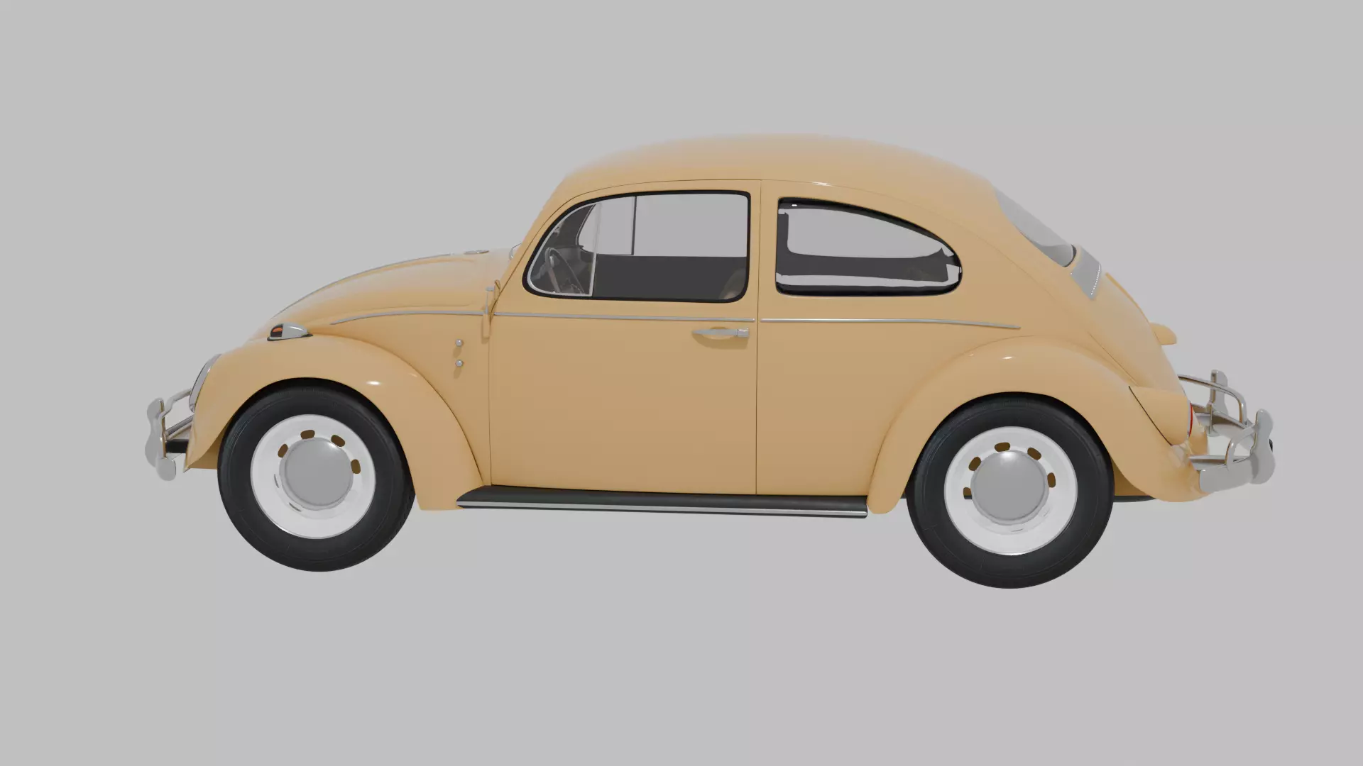 1950 classic car 3d model 3D model_1