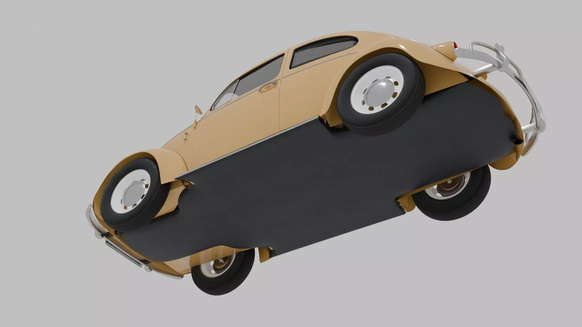1950 classic car 3d model 3D model_4