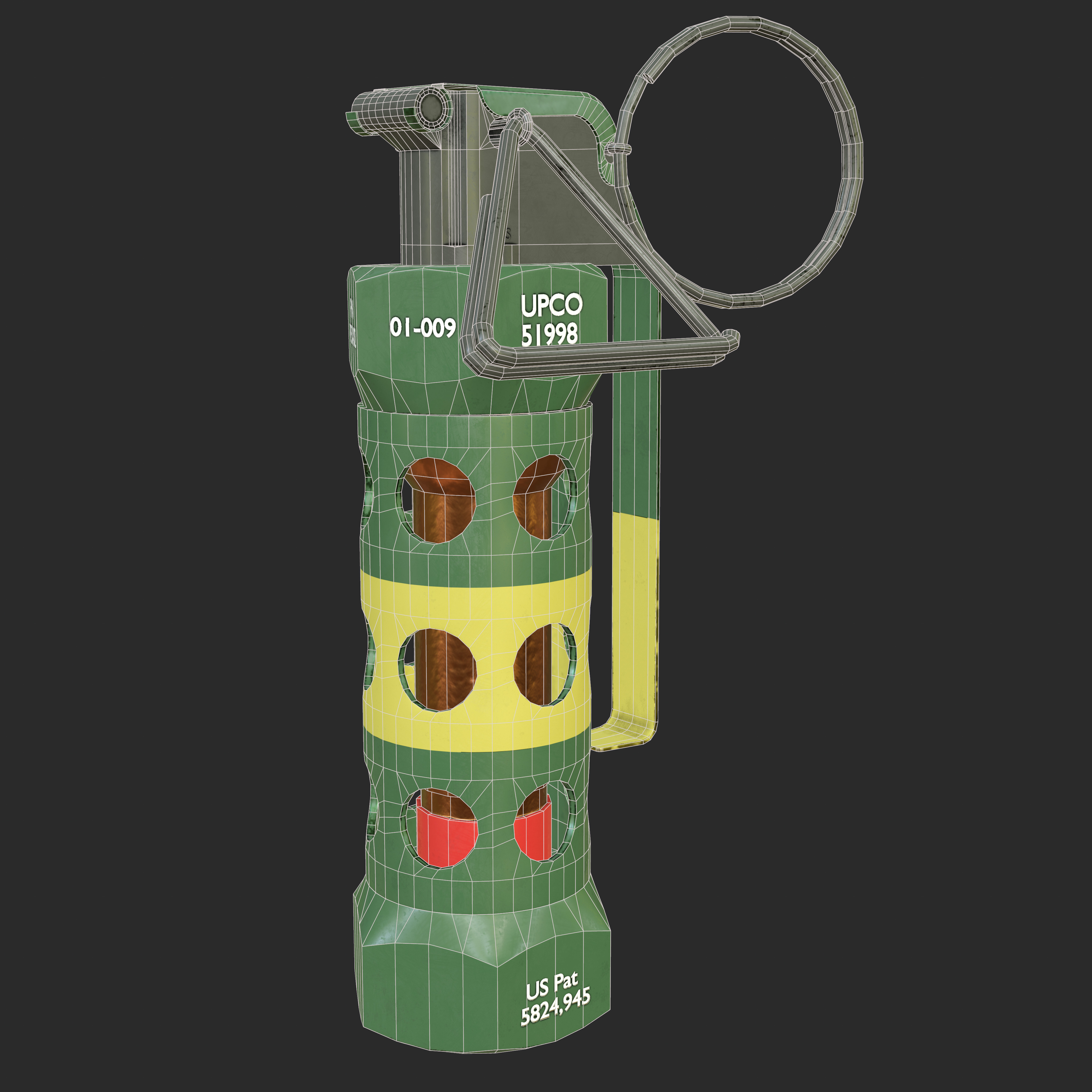 Flashbang Grenade 3D Models for Games Low-poly 3D model_10