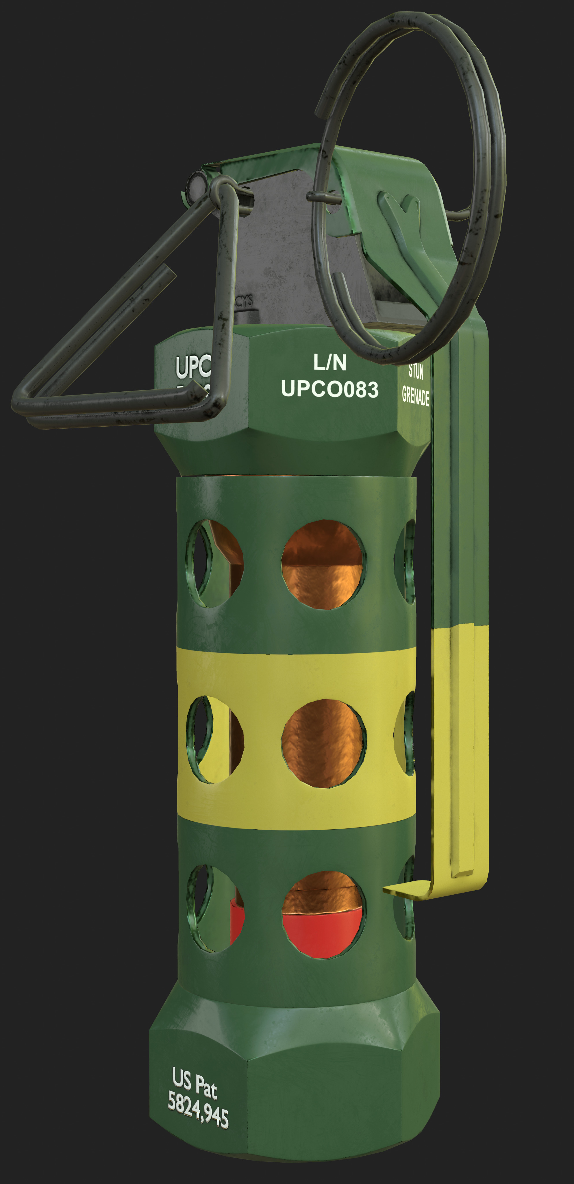 Flashbang Grenade 3D Models for Games Low-poly 3D model_4