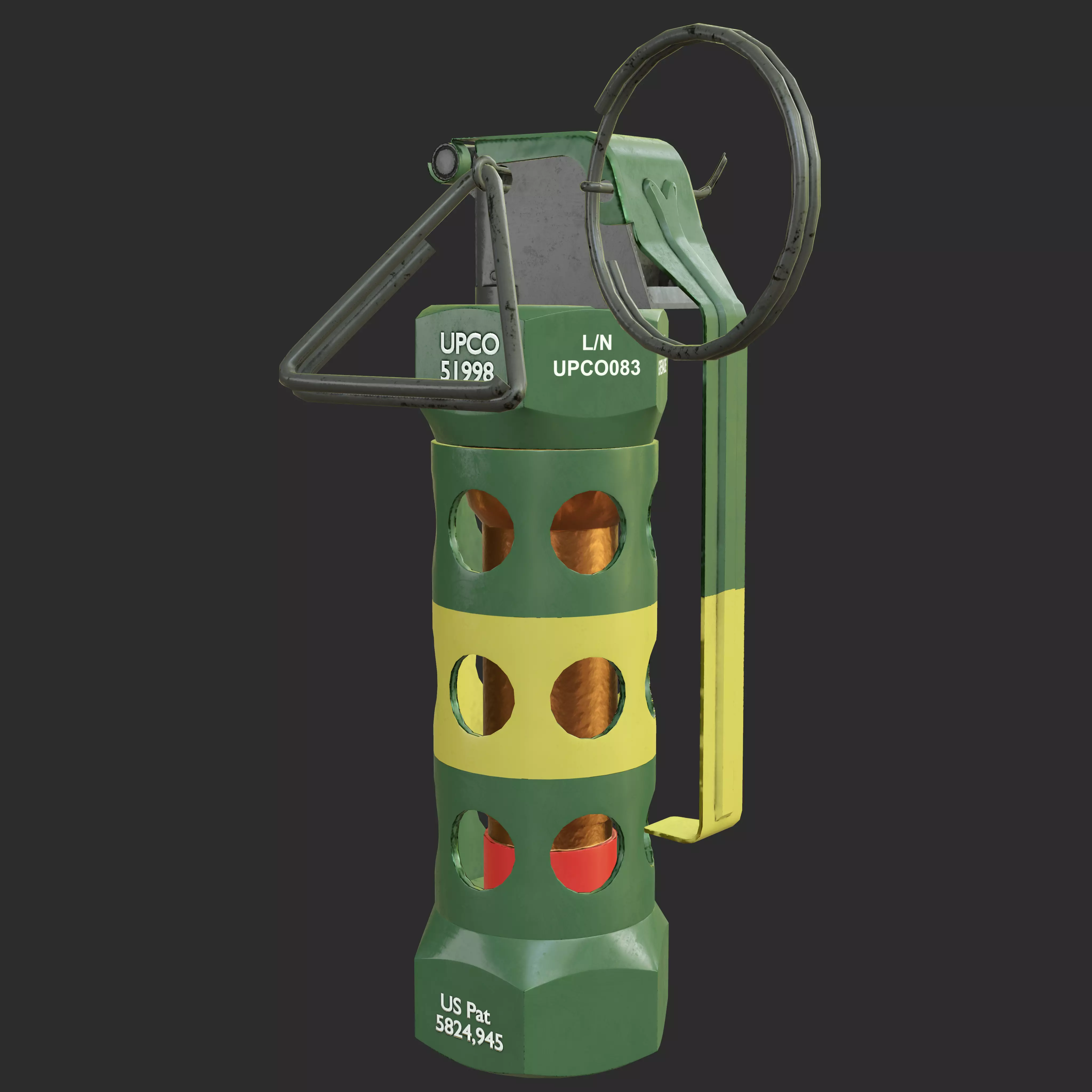 Flashbang Grenade 3D Models for Games Low-poly 3D model_0