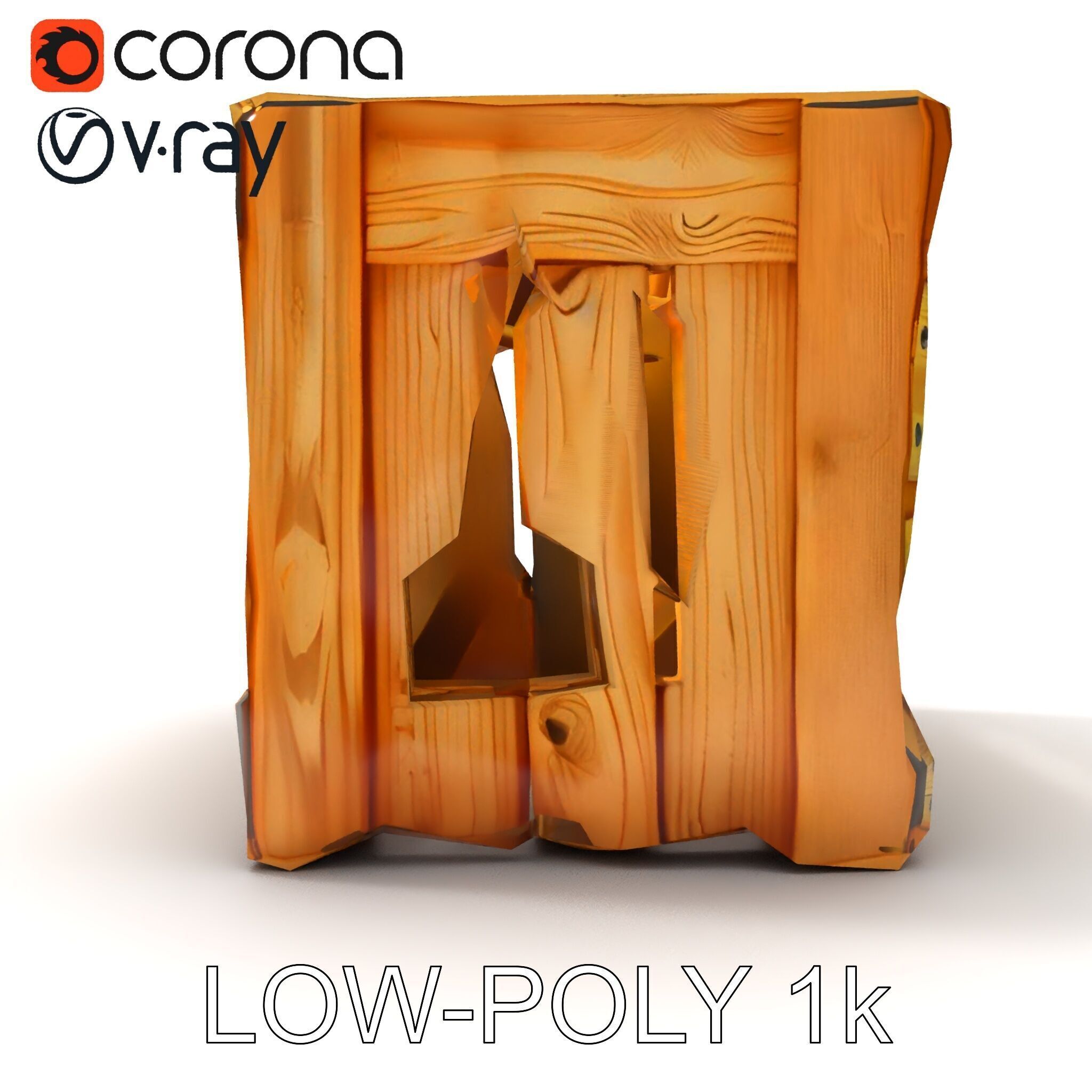 Wooden Crate Model Pack with Detailed Textures Low-poly 3D model_27