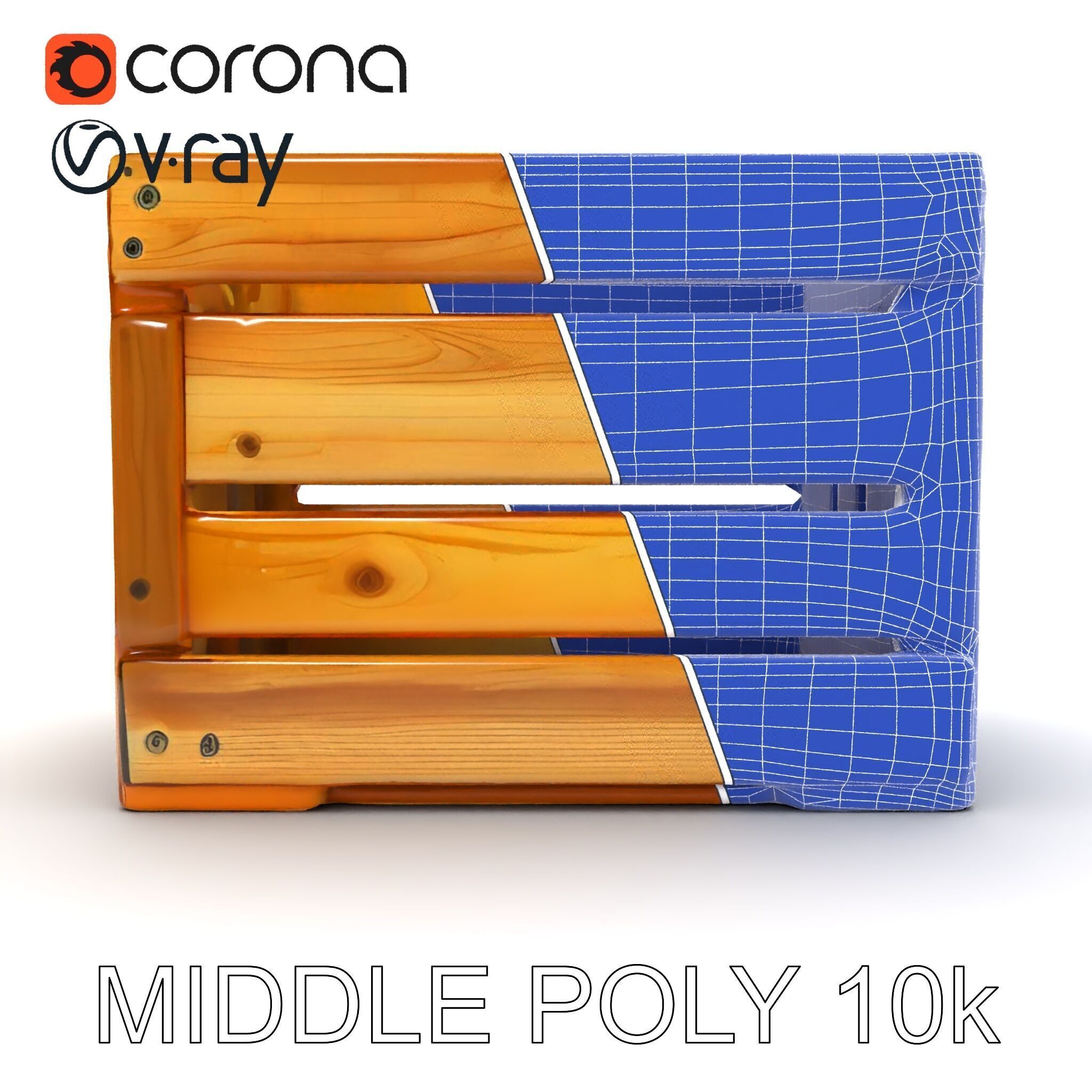 Wooden Crate Model Pack with Detailed Textures Low-poly 3D model_9
