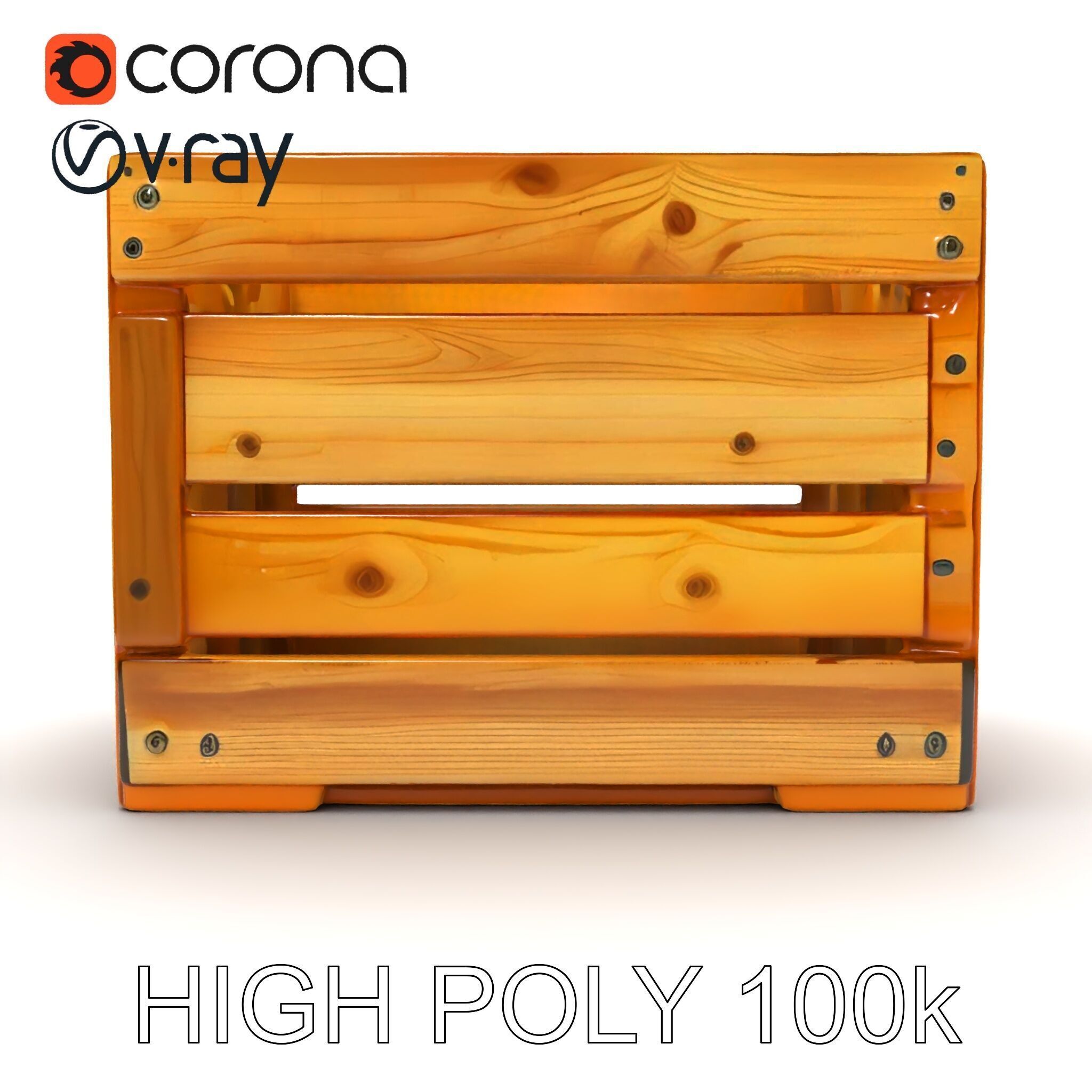 Wooden Crate Model Pack with Detailed Textures Low-poly 3D model_22