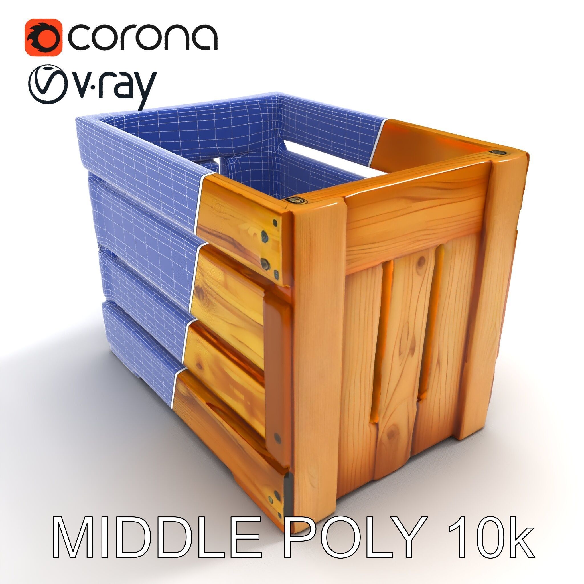 Wooden Crate Model Pack with Detailed Textures Low-poly 3D model_20