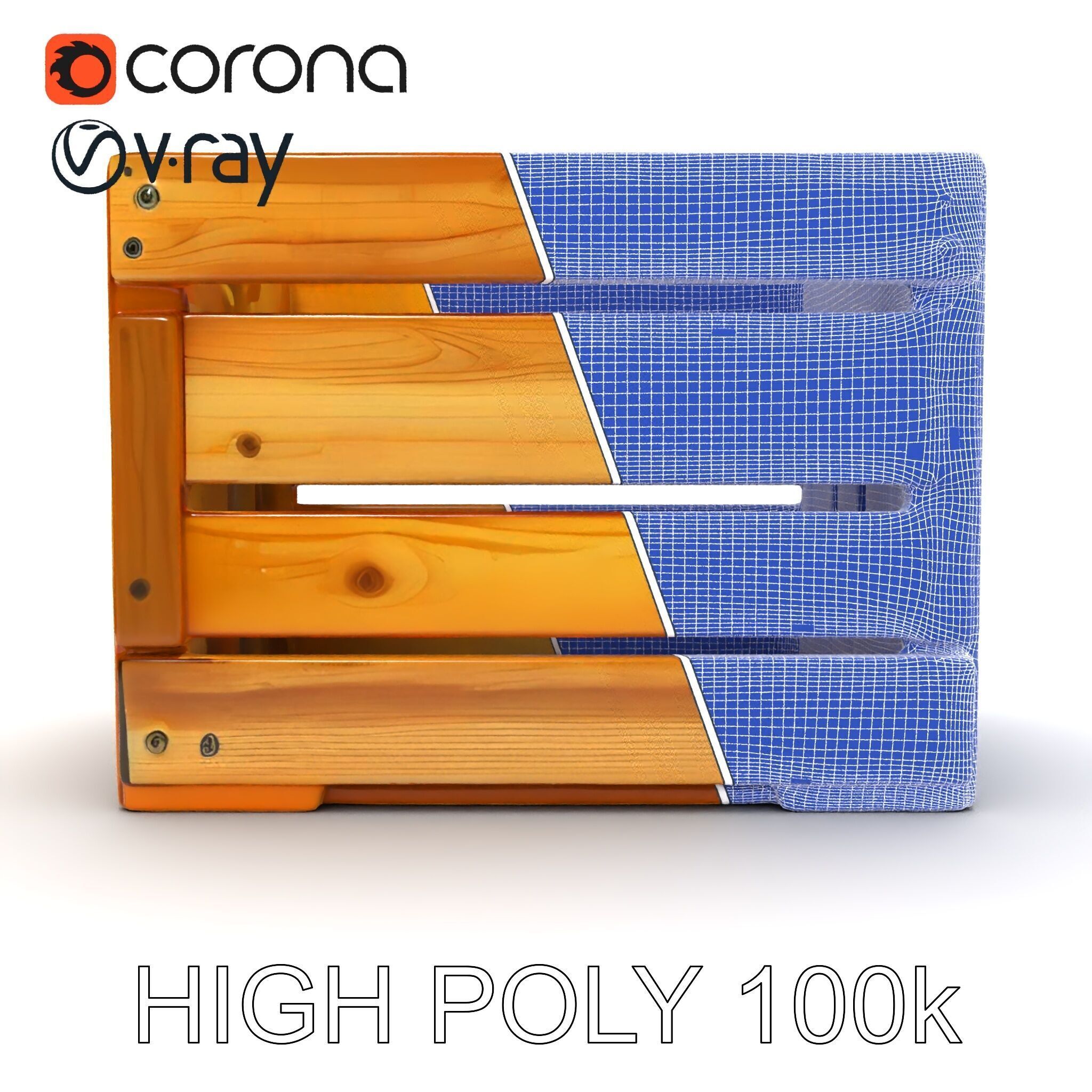 Wooden Crate Model Pack with Detailed Textures Low-poly 3D model_25