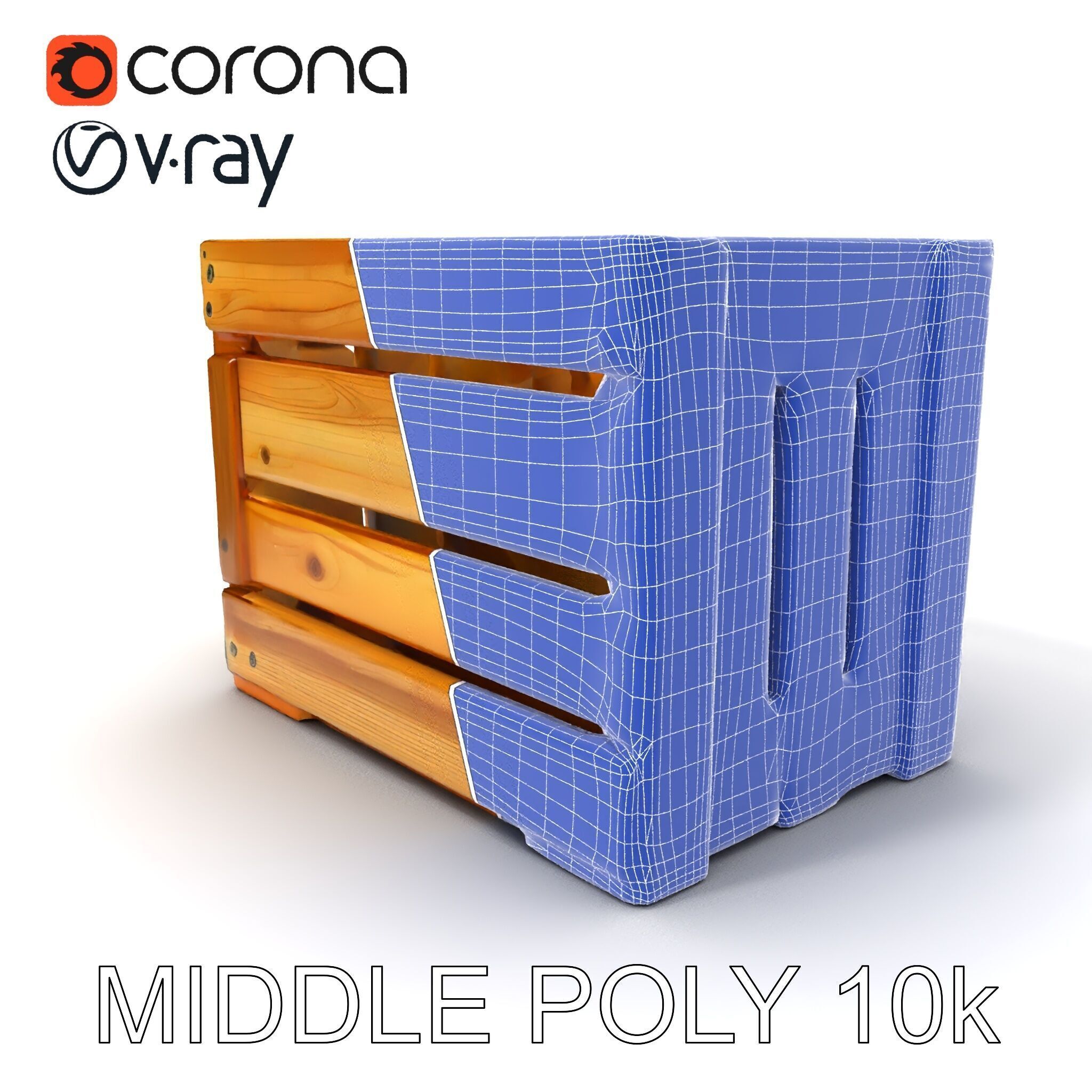 Wooden Crate Model Pack with Detailed Textures Low-poly 3D model_14