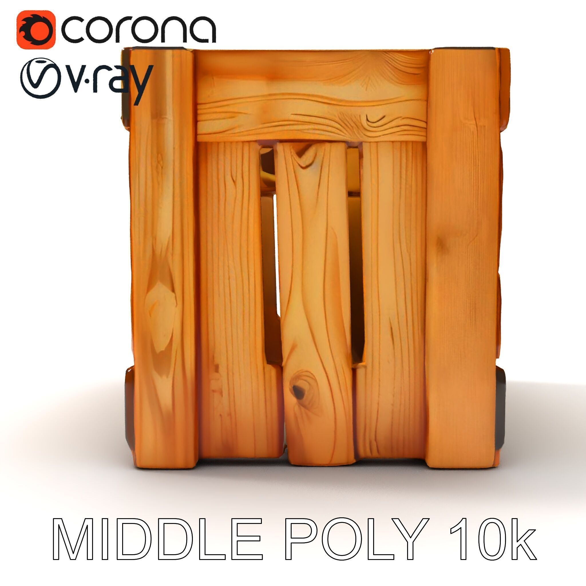 Wooden Crate Model Pack with Detailed Textures Low-poly 3D model_11