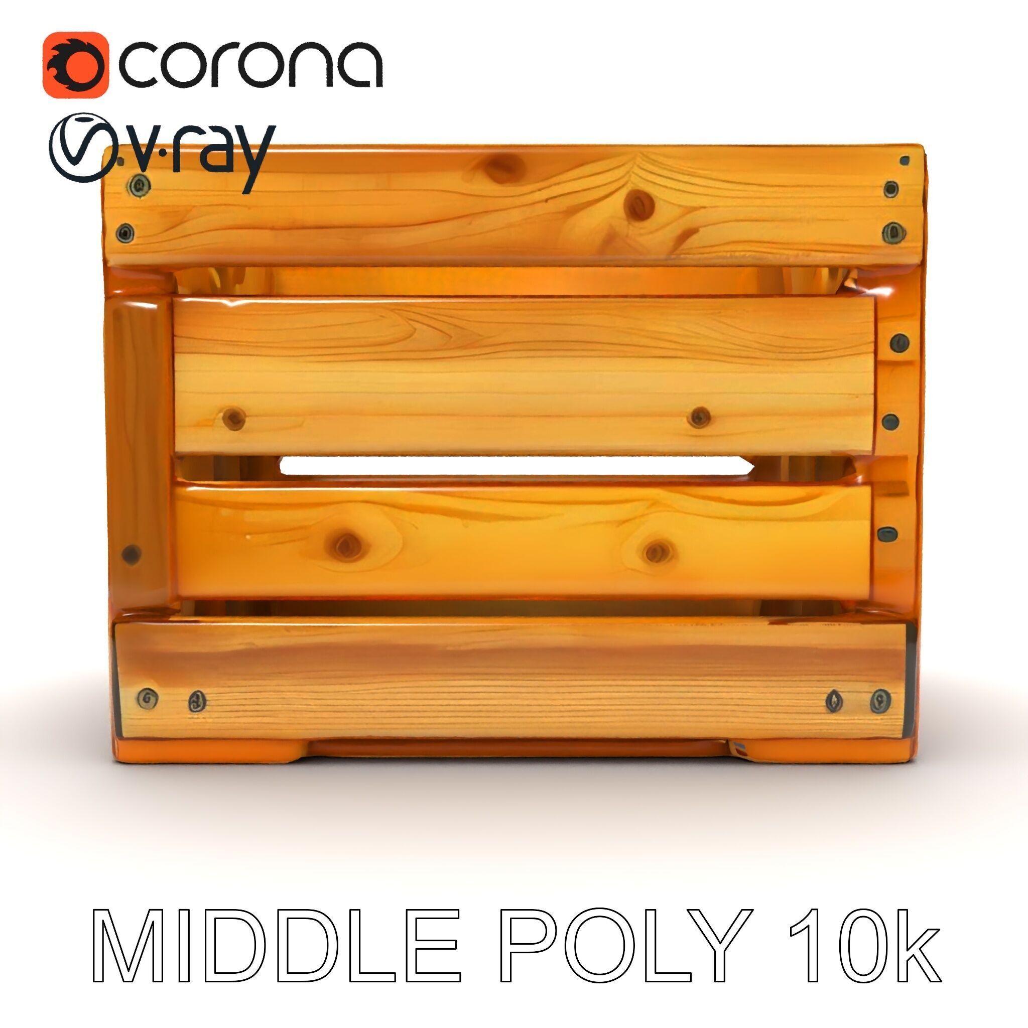 Wooden Crate Model Pack with Detailed Textures Low-poly 3D model_29