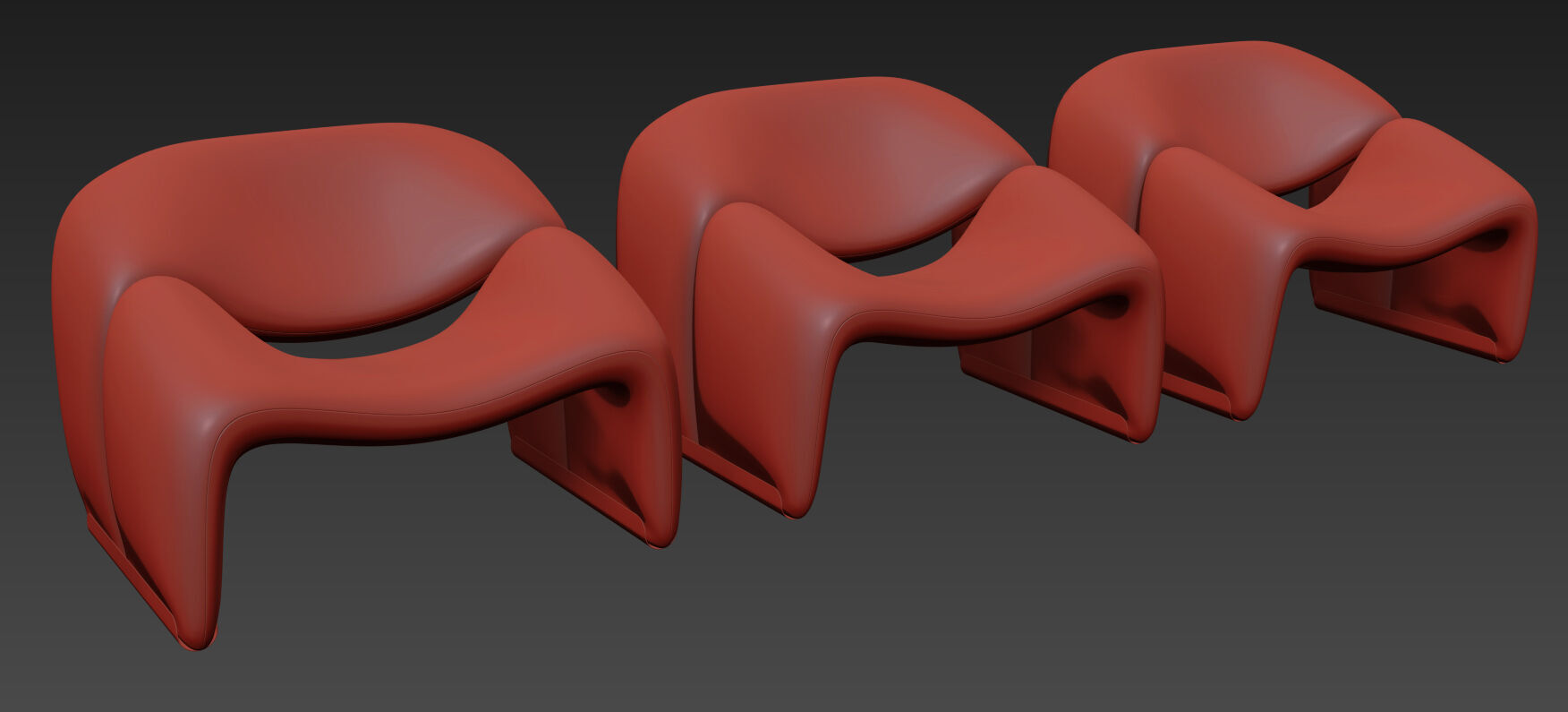 Groovy Lounge Chair By Pierre Paulin 3D model_7