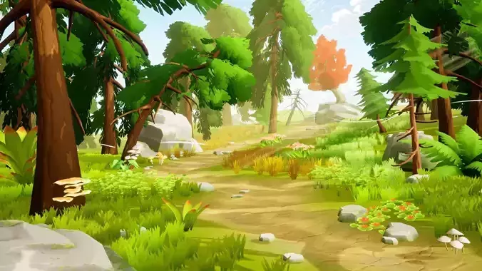 Stylized Nature Environment Pack with more 110 Assets
